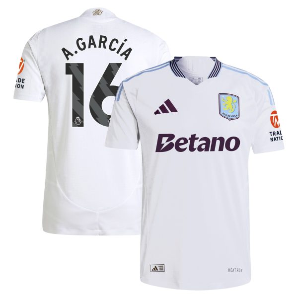 aston villa adidas away authentic shirt 2024-25 with a.garcía 16 printing Collection | Official Aston Villa Kits for Fans