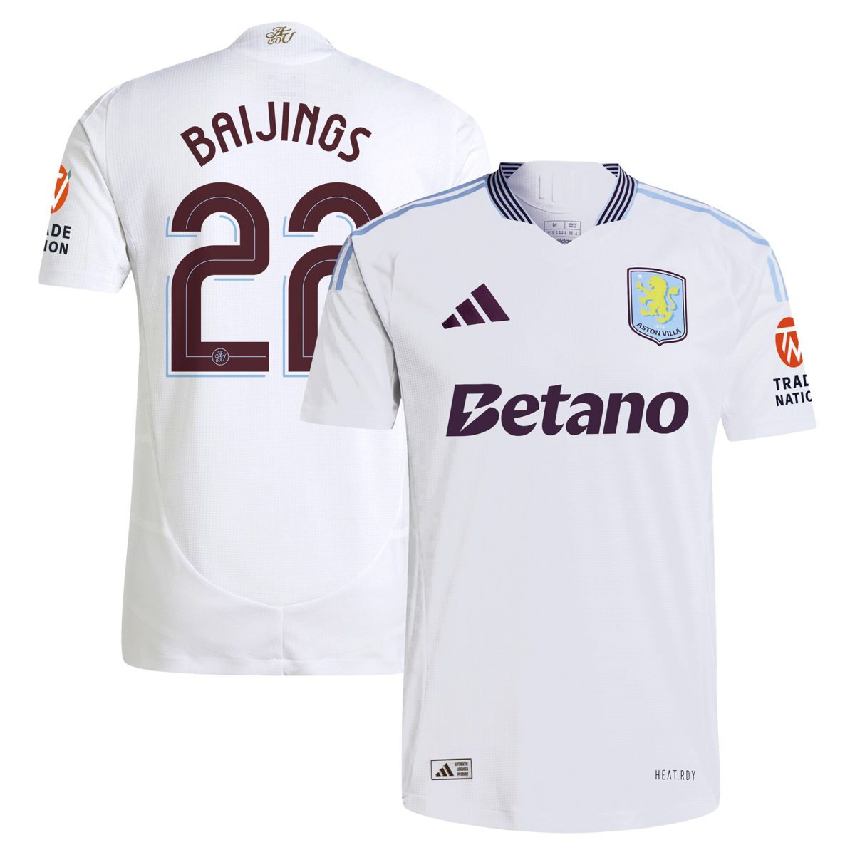 aston villa adidas away authentic shirt 2024-25 with baijings 22 cup printing Collection | Official Aston Villa Kits for Fans