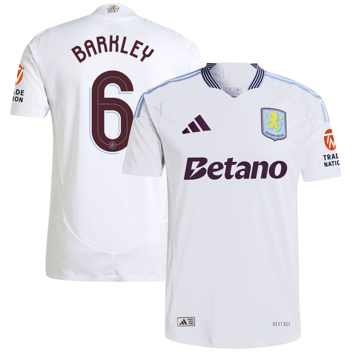 aston villa adidas away authentic shirt 2024-25 with barkley 6 cup printing Collection | Official Aston Villa Kits for Fans
