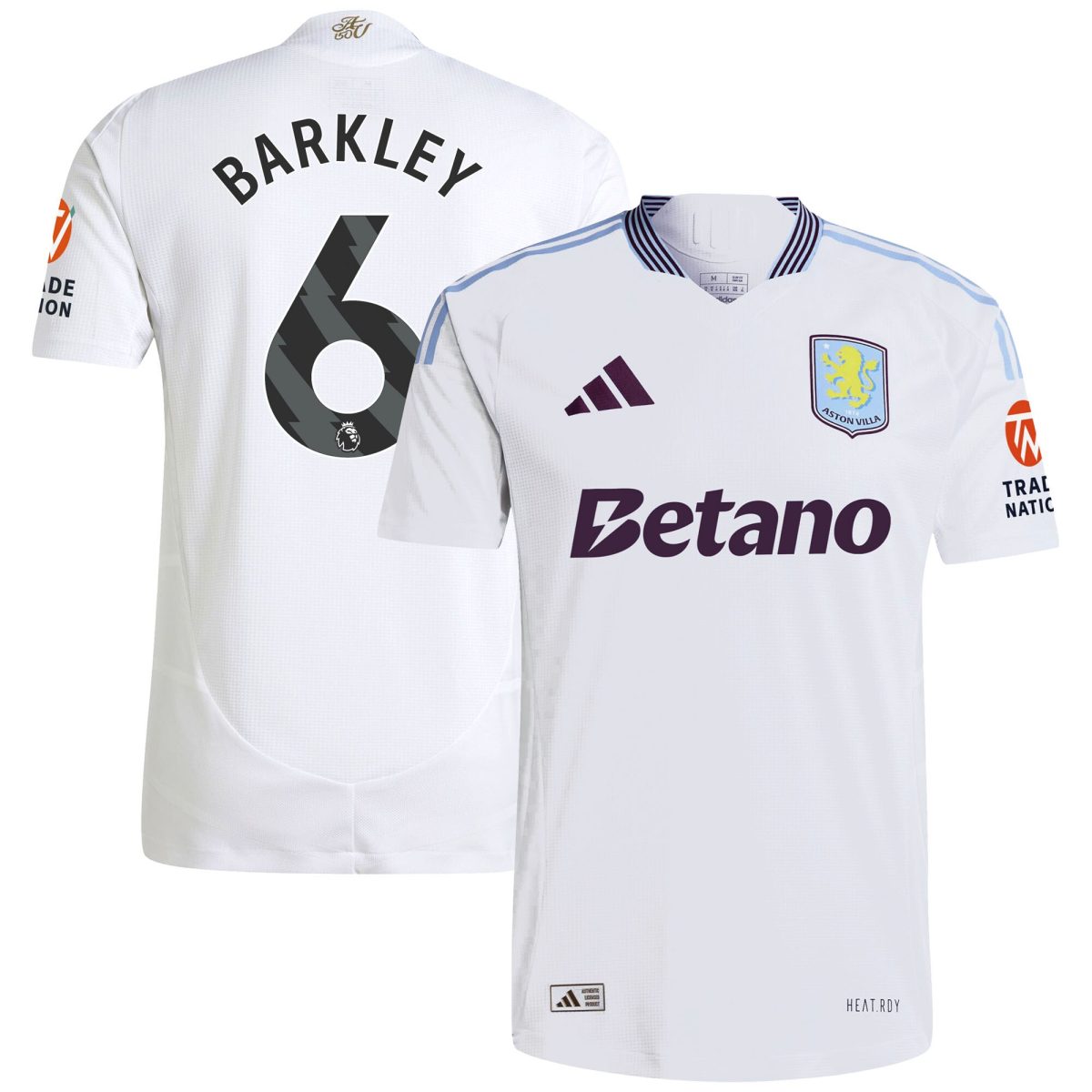 aston villa adidas away authentic shirt 2024-25 with barkley 6 printing Collection | Official Aston Villa Kits for Fans