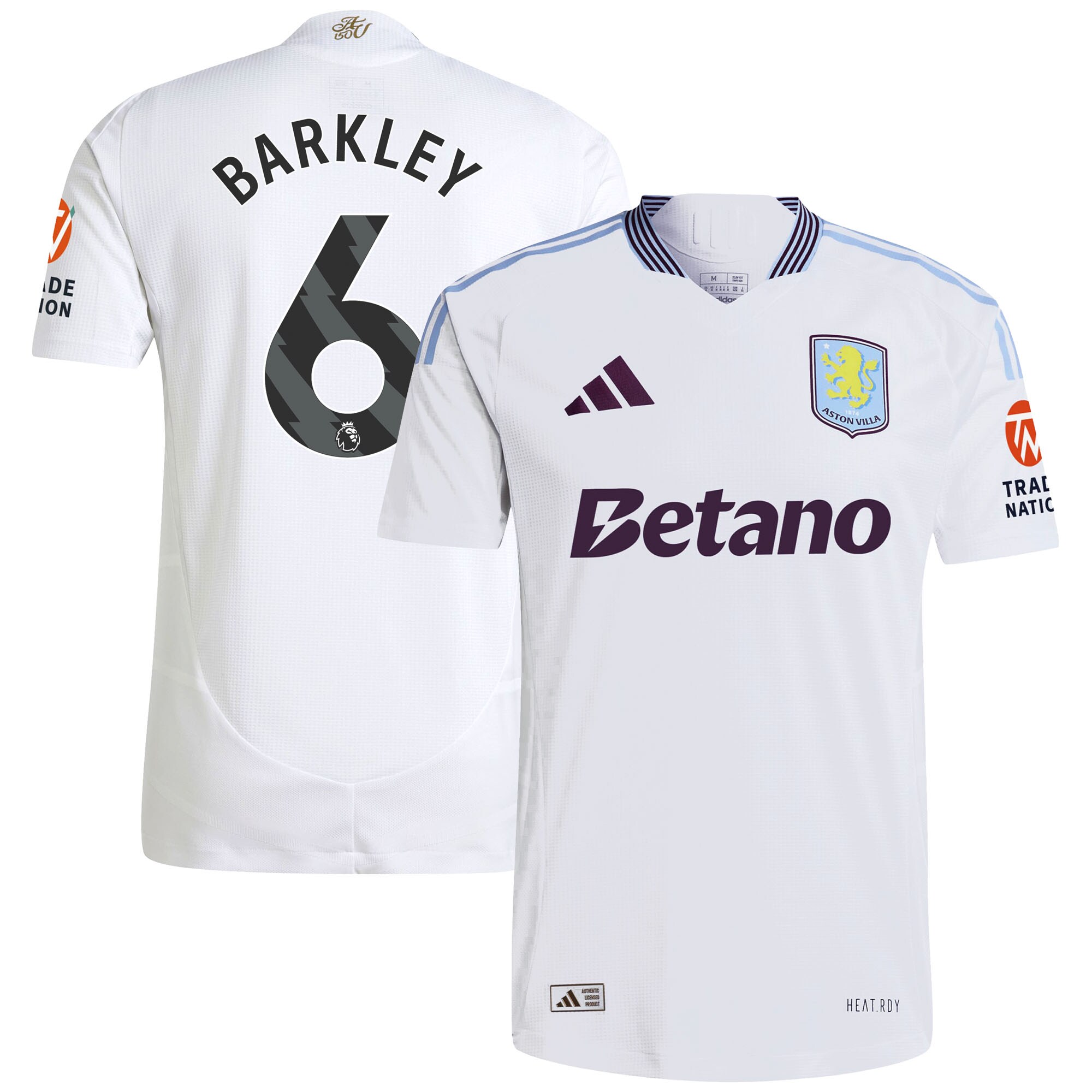 aston villa adidas away authentic shirt 2024-25 with barkley 6 printing Collection | Official Aston Villa Kits for Fans