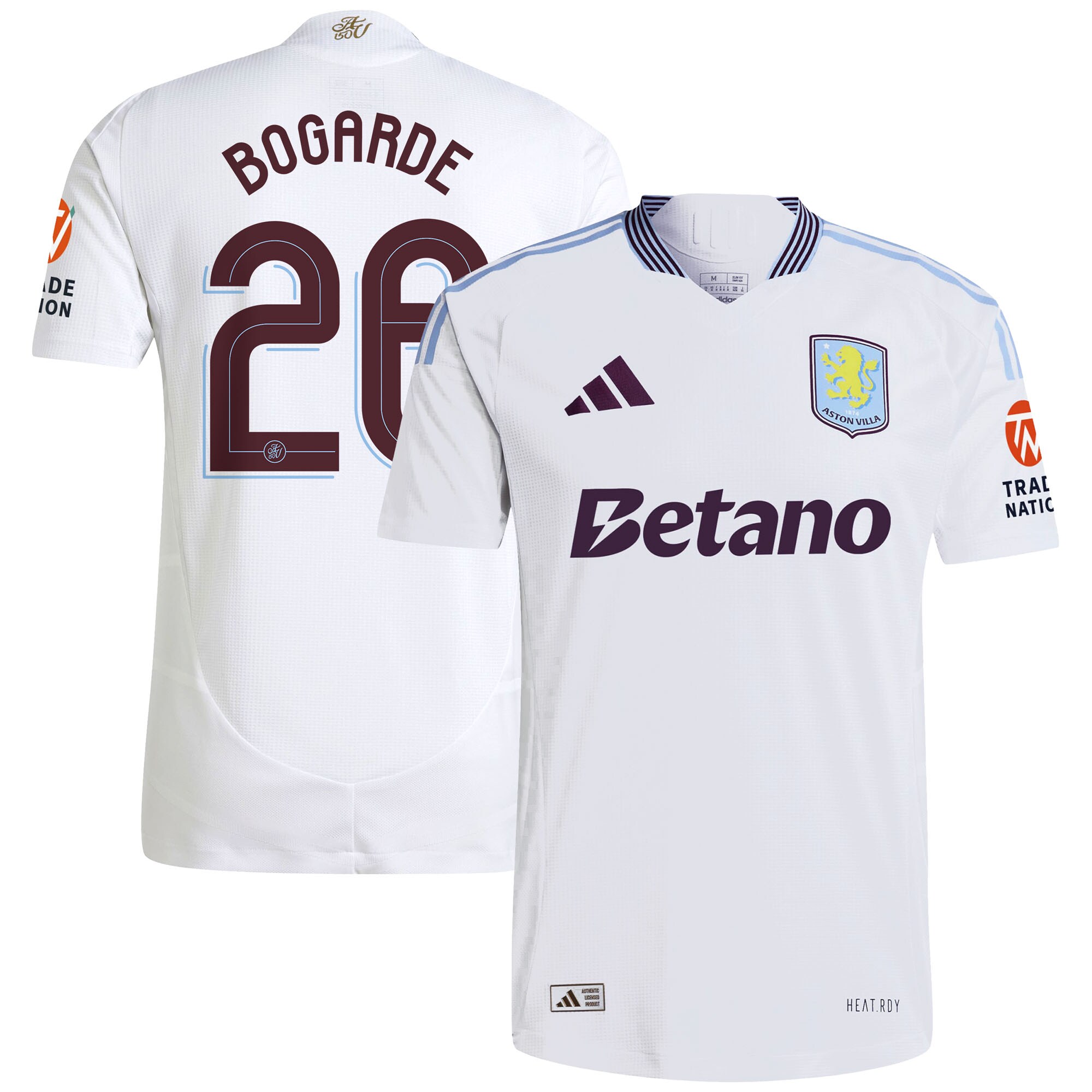 aston villa adidas away authentic shirt 2024-25 with bogarde 26 cup printing Collection | Official Aston Villa Kits for Fans
