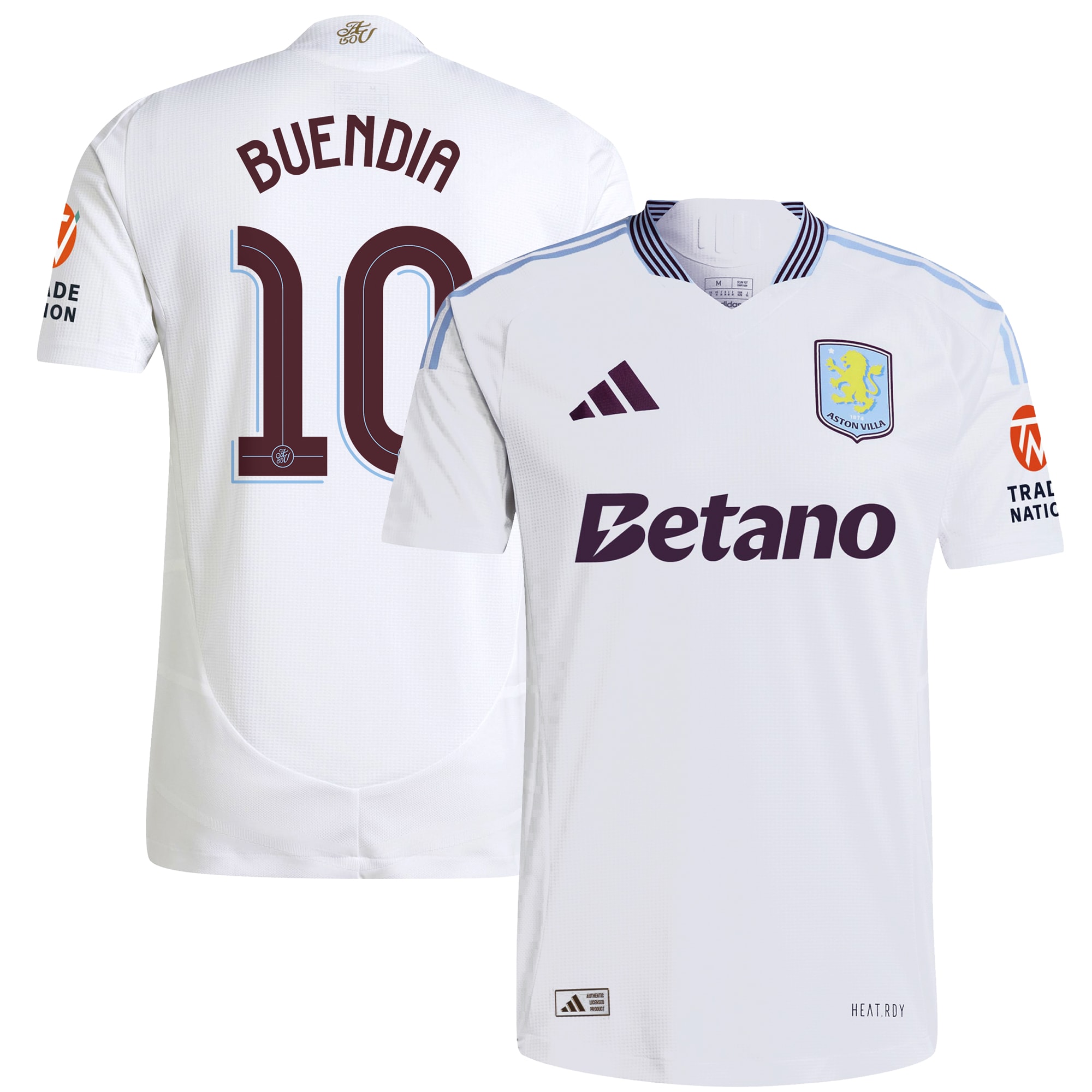 aston villa adidas away authentic shirt 2024-25 with buendia 10 cup printing Collection | Official Aston Villa Kits for Fans