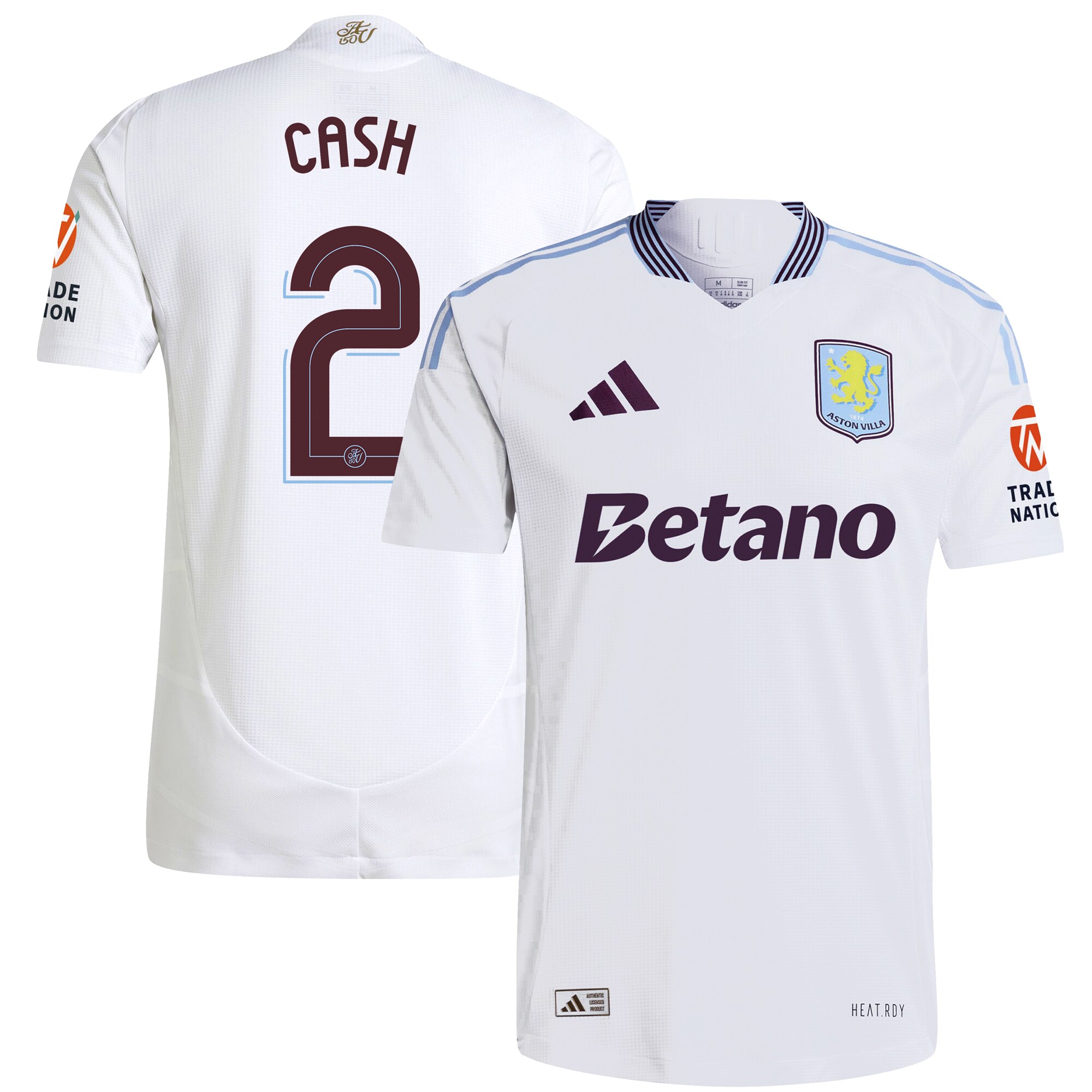 aston villa adidas away authentic shirt 2024-25 with cash 2 cup printing Collection | Official Aston Villa Kits for Fans