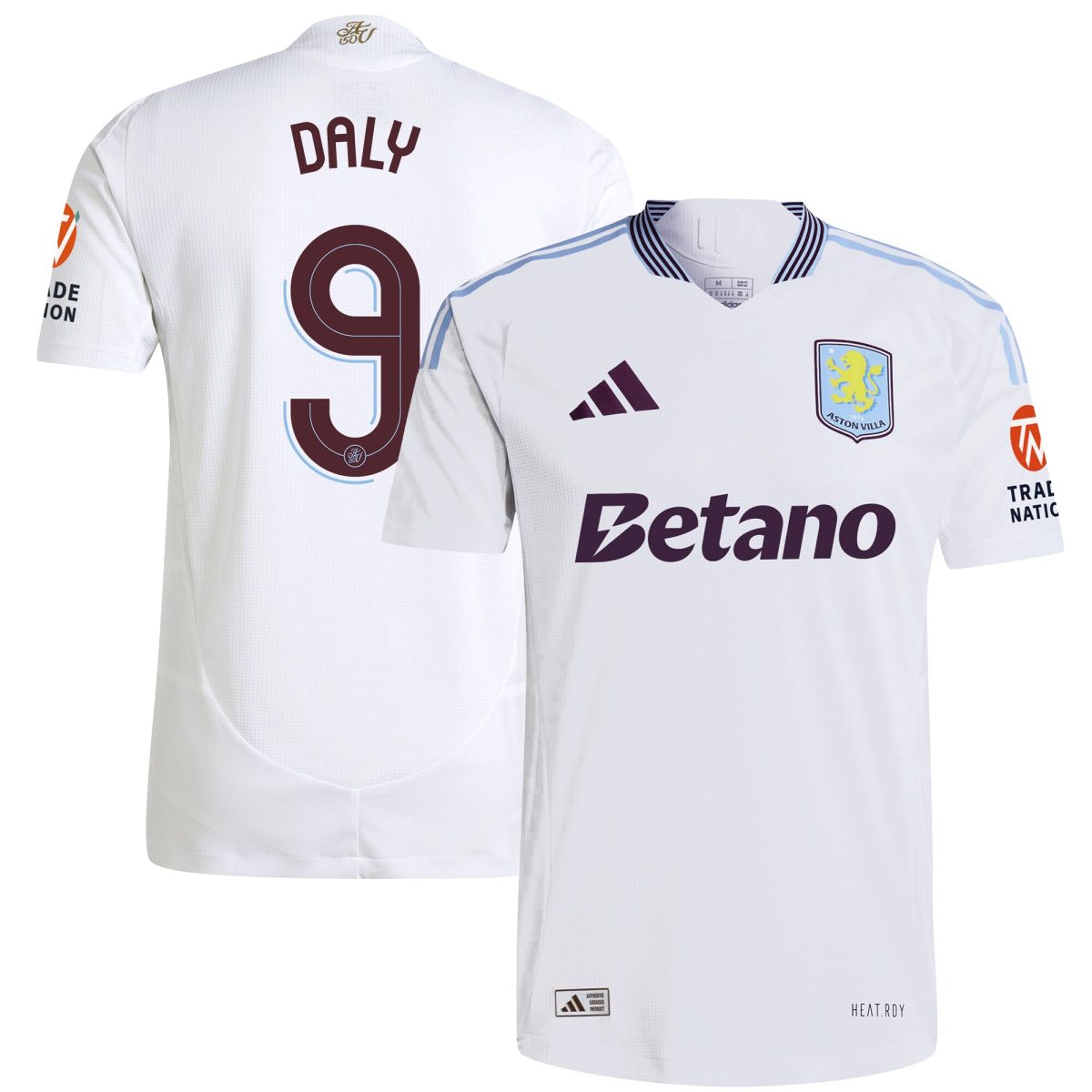 aston villa adidas away authentic shirt 2024-25 with daly 9 cup printing Collection | Official Aston Villa Kits for Fans