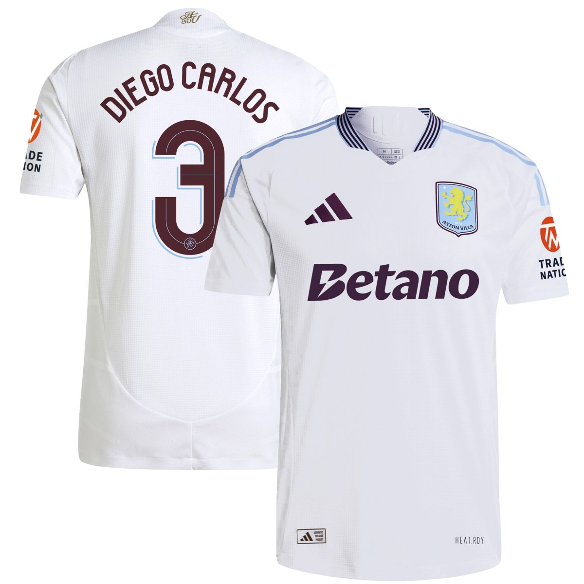aston villa adidas away authentic shirt 2024-25 with diego carlos 3 cup printing Collection | Official Aston Villa Kits for Fans