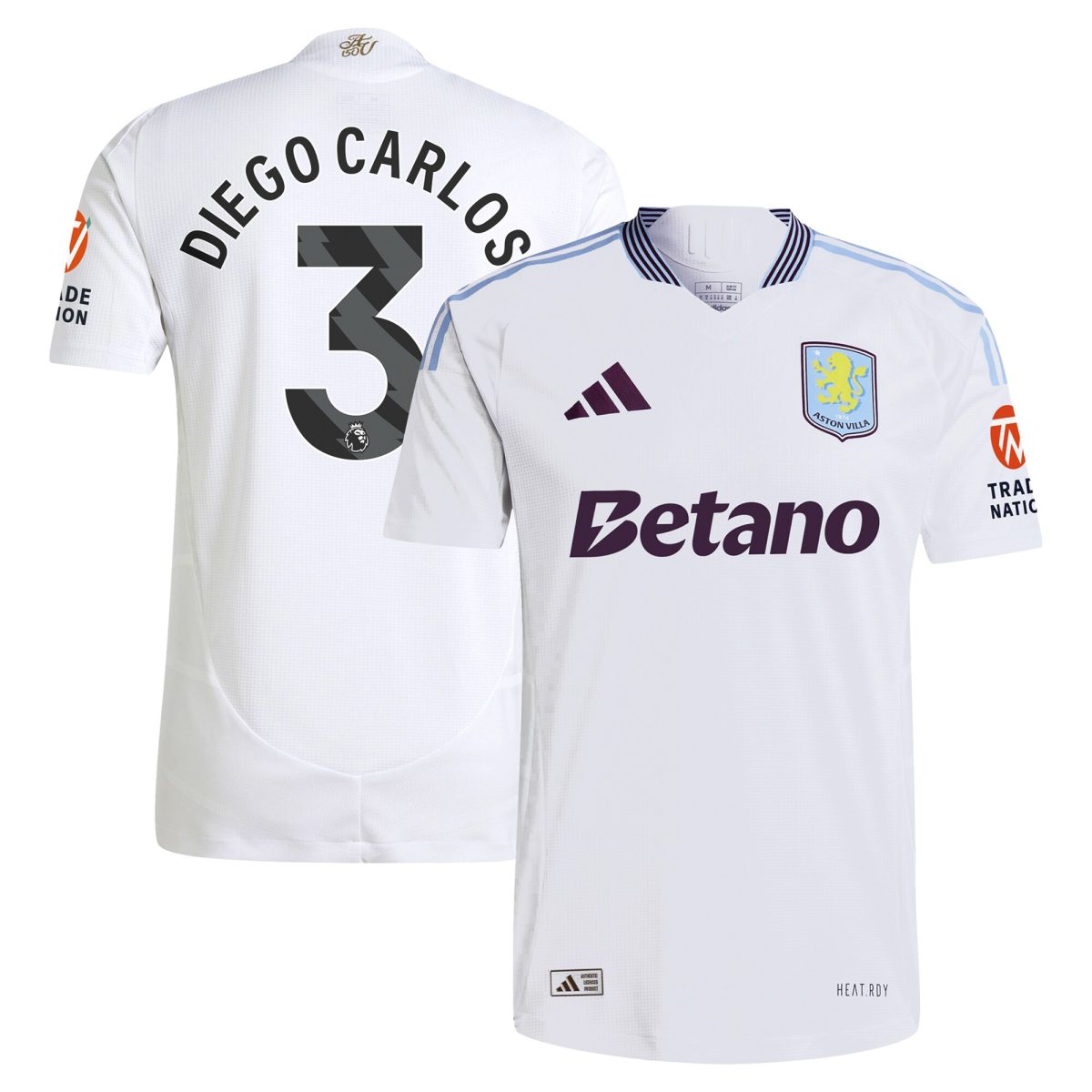 aston villa adidas away authentic shirt 2024-25 with diego carlos 3 printing Collection | Official Aston Villa Kits for Fans