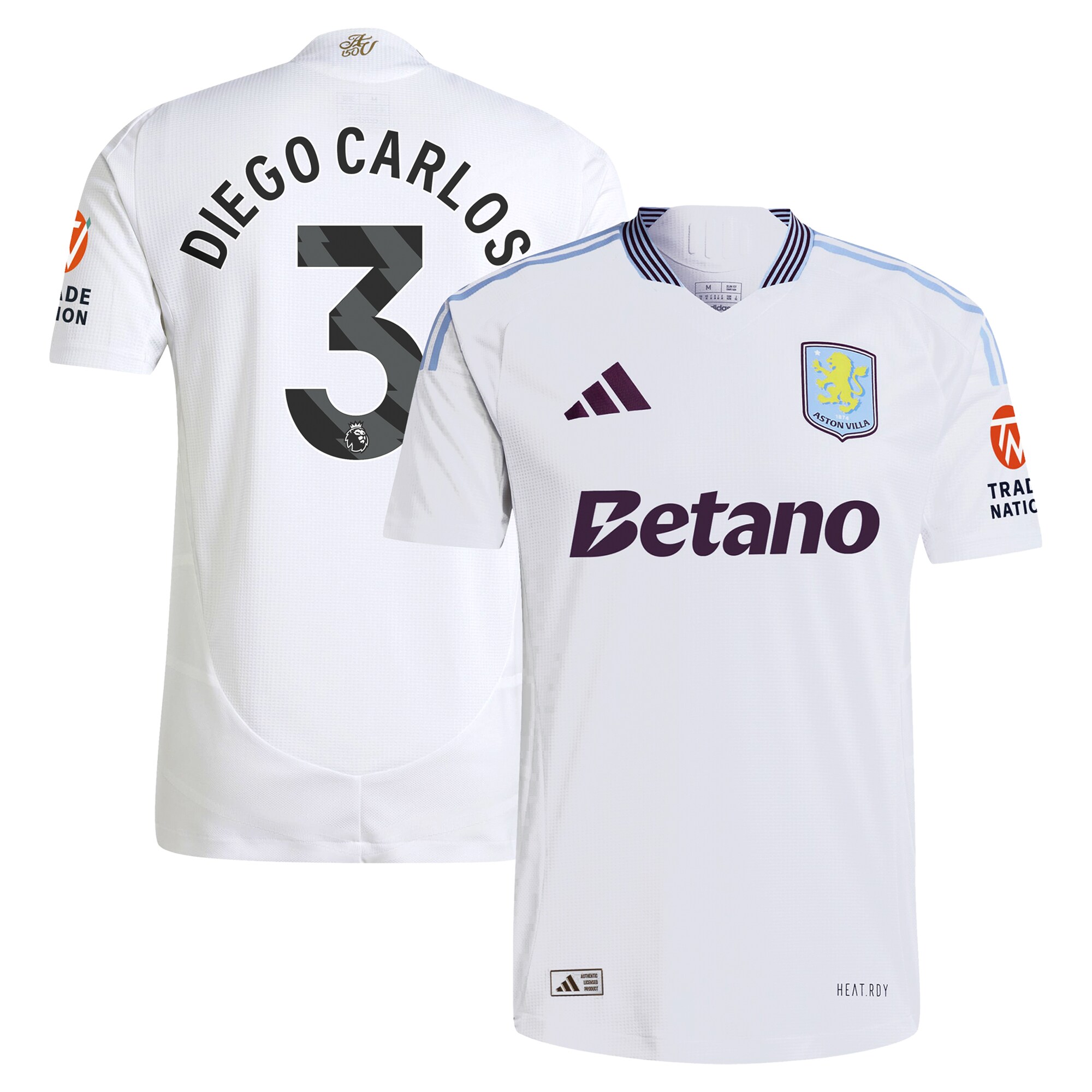 aston villa adidas away authentic shirt 2024-25 with diego carlos 3 printing Collection | Official Aston Villa Kits for Fans