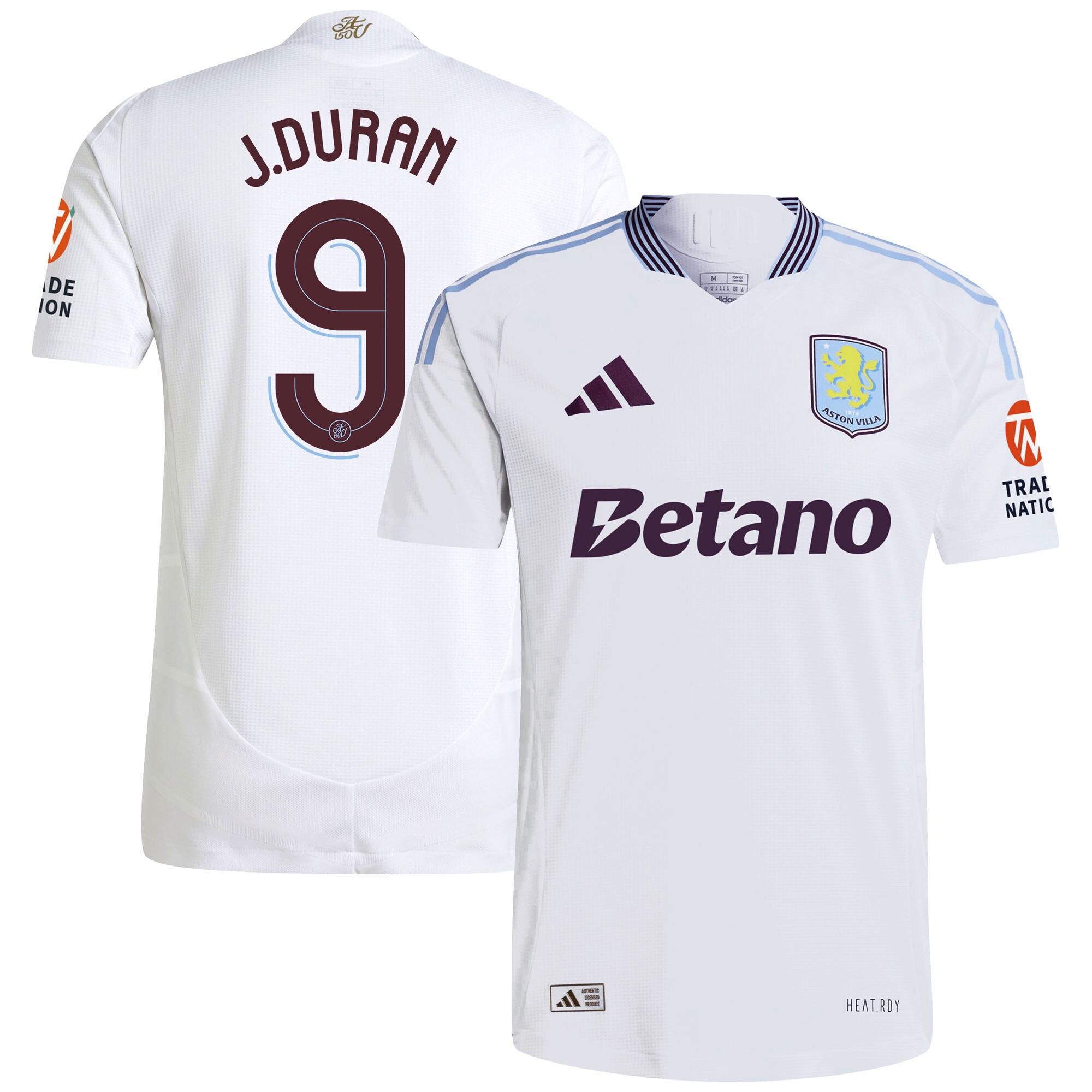 aston villa adidas away authentic shirt 2024-25 with duran 9 cup printing Collection | Official Aston Villa Kits for Fans