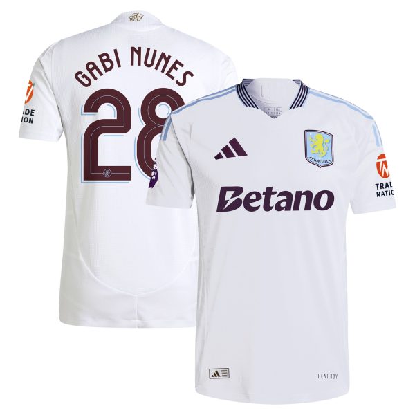 aston villa adidas away authentic shirt 2024-25 with gabi nunes 28 cup printing Collection | Official Aston Villa Kits for Fans