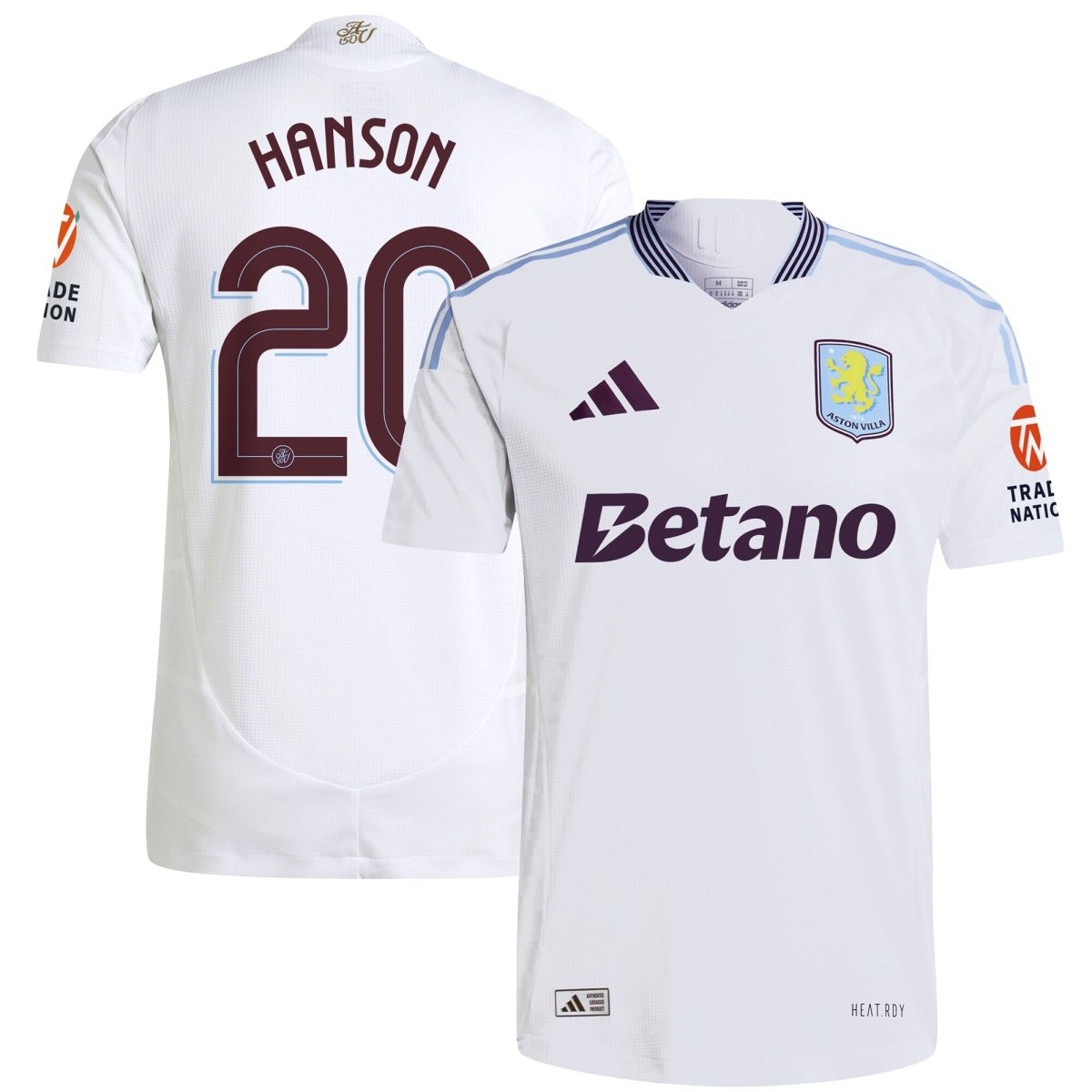 aston villa adidas away authentic shirt 2024-25 with hanson 20 cup printing Collection | Official Aston Villa Kits for Fans