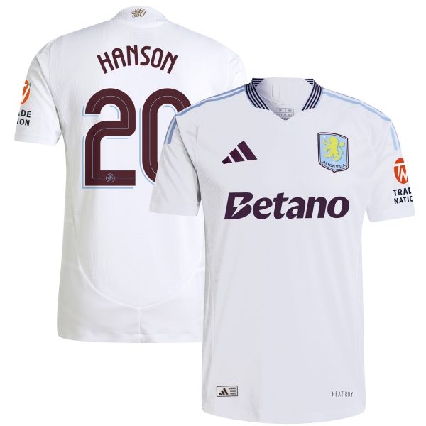 aston villa adidas away authentic shirt 2024-25 with hanson 20 cup printing Collection | Official Aston Villa Kits for Fans