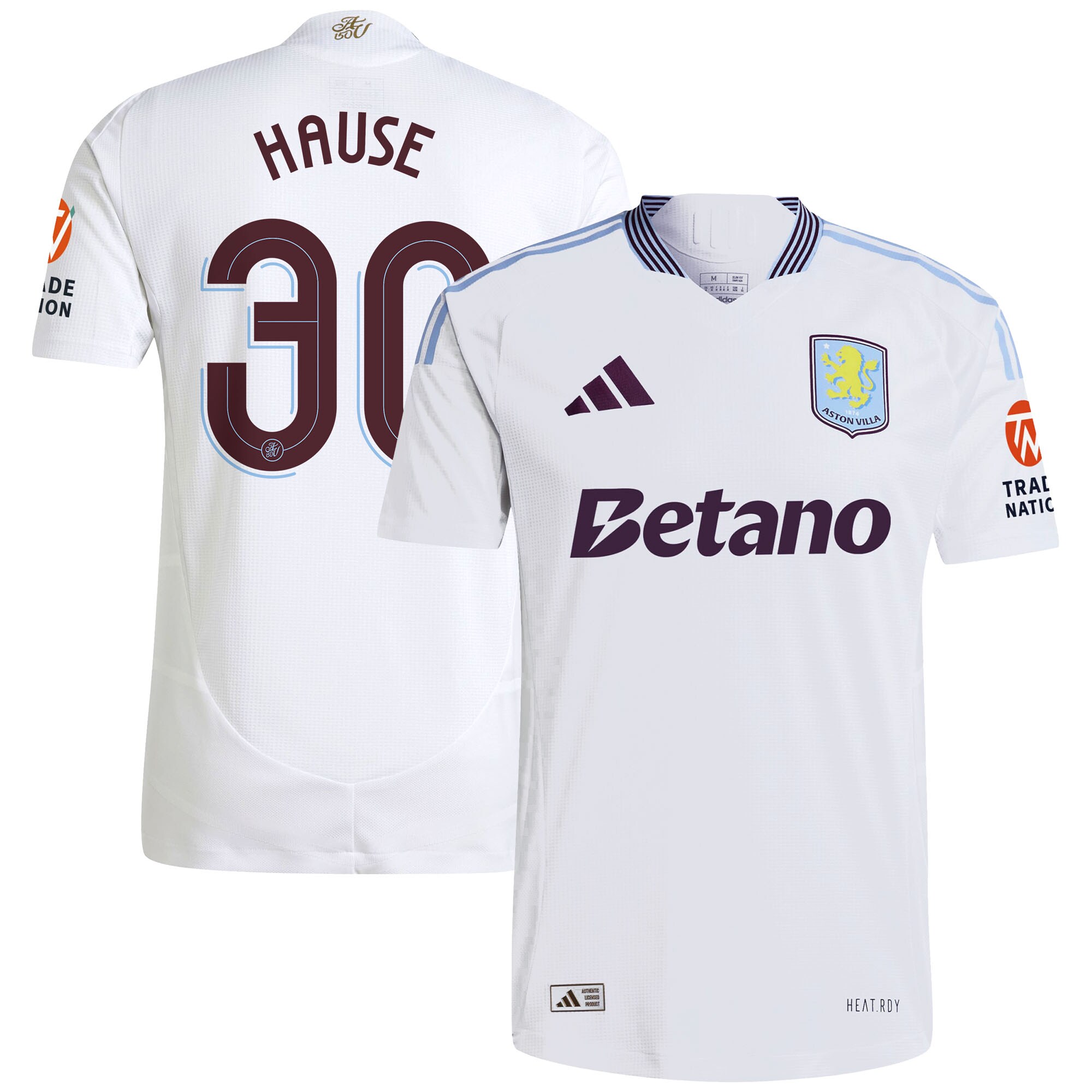 aston villa adidas away authentic shirt 2024-25 with hause 30 cup printing Collection | Official Aston Villa Kits for Fans