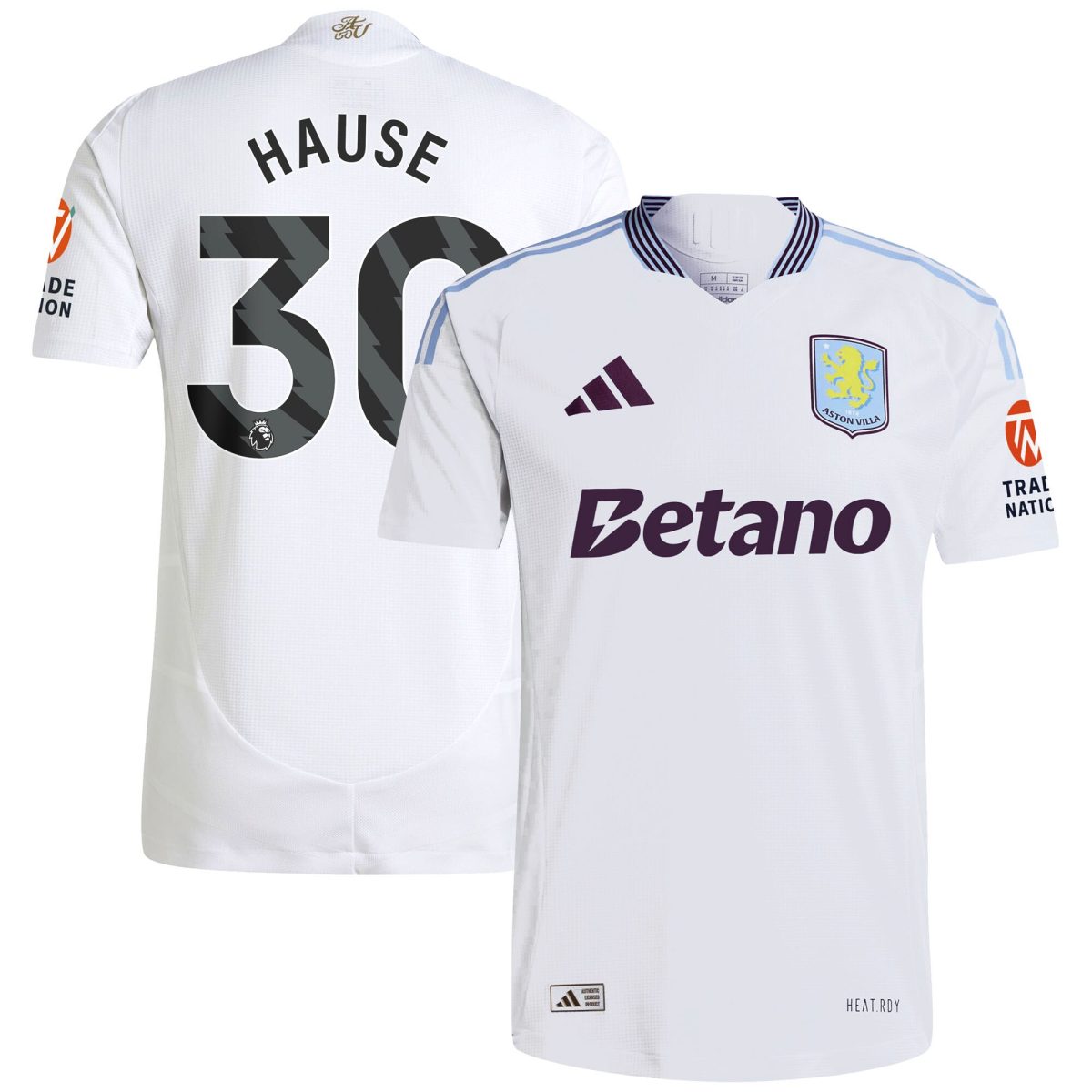 aston villa adidas away authentic shirt 2024-25 with hause 30 printing Collection | Official Aston Villa Kits for Fans