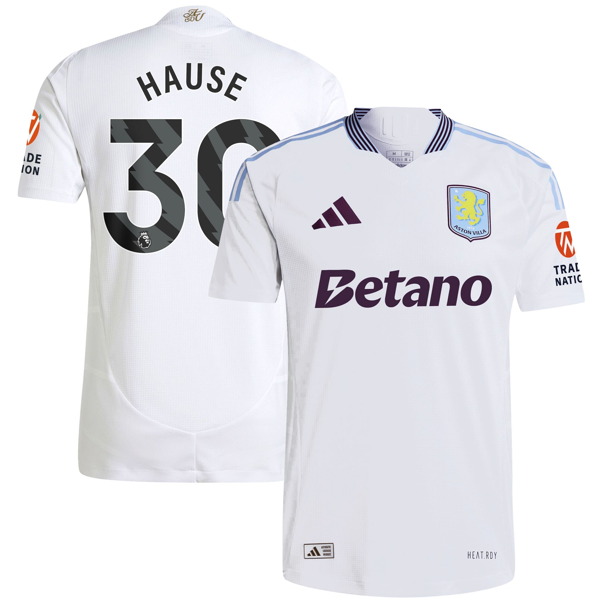 aston villa adidas away authentic shirt 2024-25 with hause 30 printing Collection | Official Aston Villa Kits for Fans