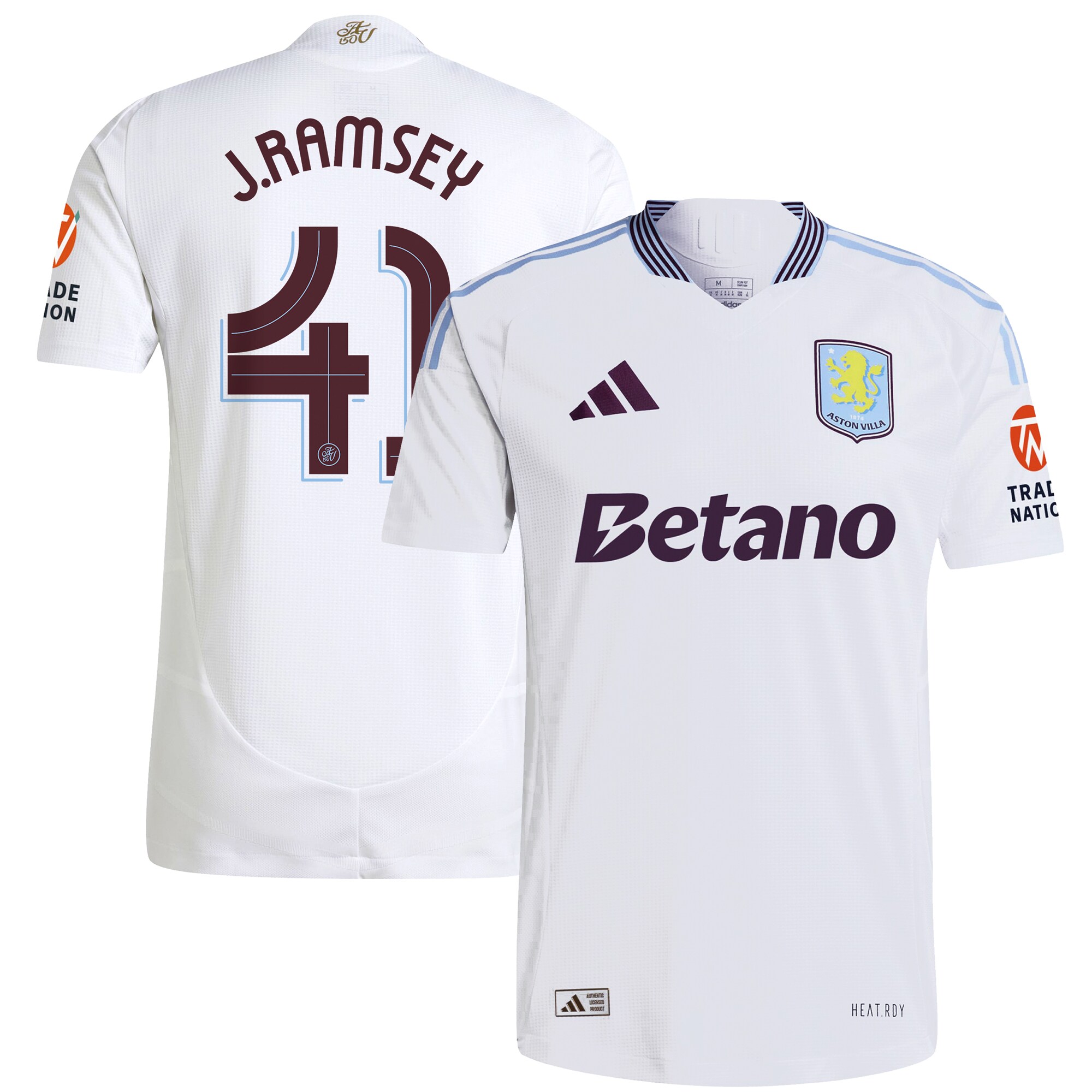 aston villa adidas away authentic shirt 2024-25 with j. ramsey 41 cup printing Collection | Official Aston Villa Kits for Fans