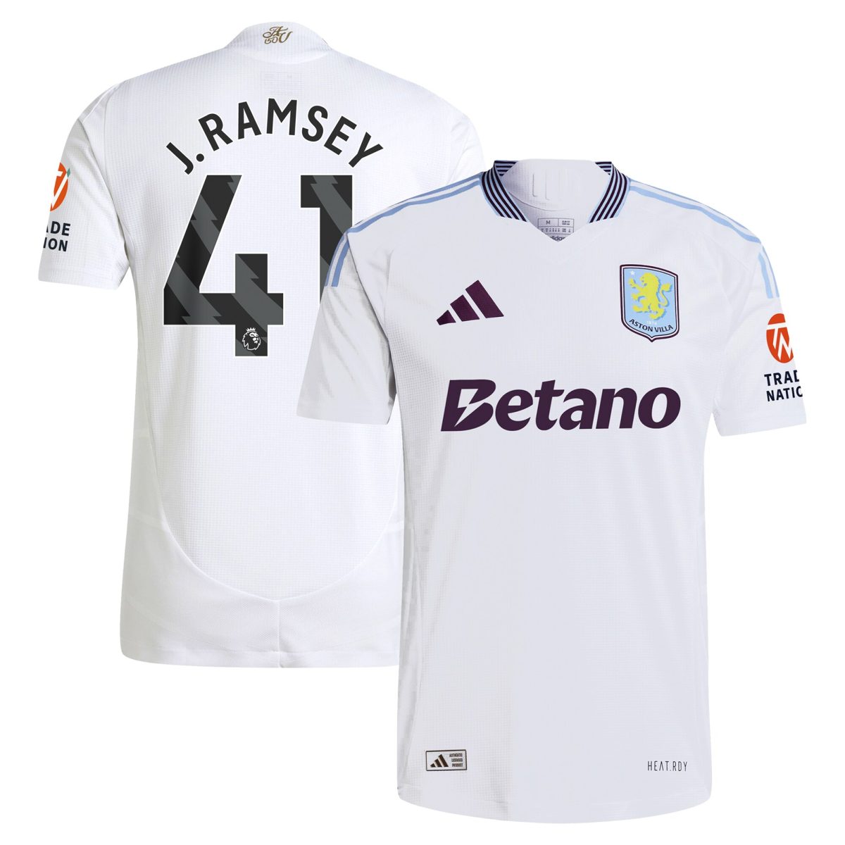 aston villa adidas away authentic shirt 2024-25 with j. ramsey 41 printing Collection | Official Aston Villa Kits for Fans