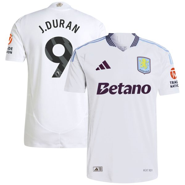 aston villa adidas away authentic shirt 2024-25 with j.duran 9 printing Collection | Official Aston Villa Kits for Fans