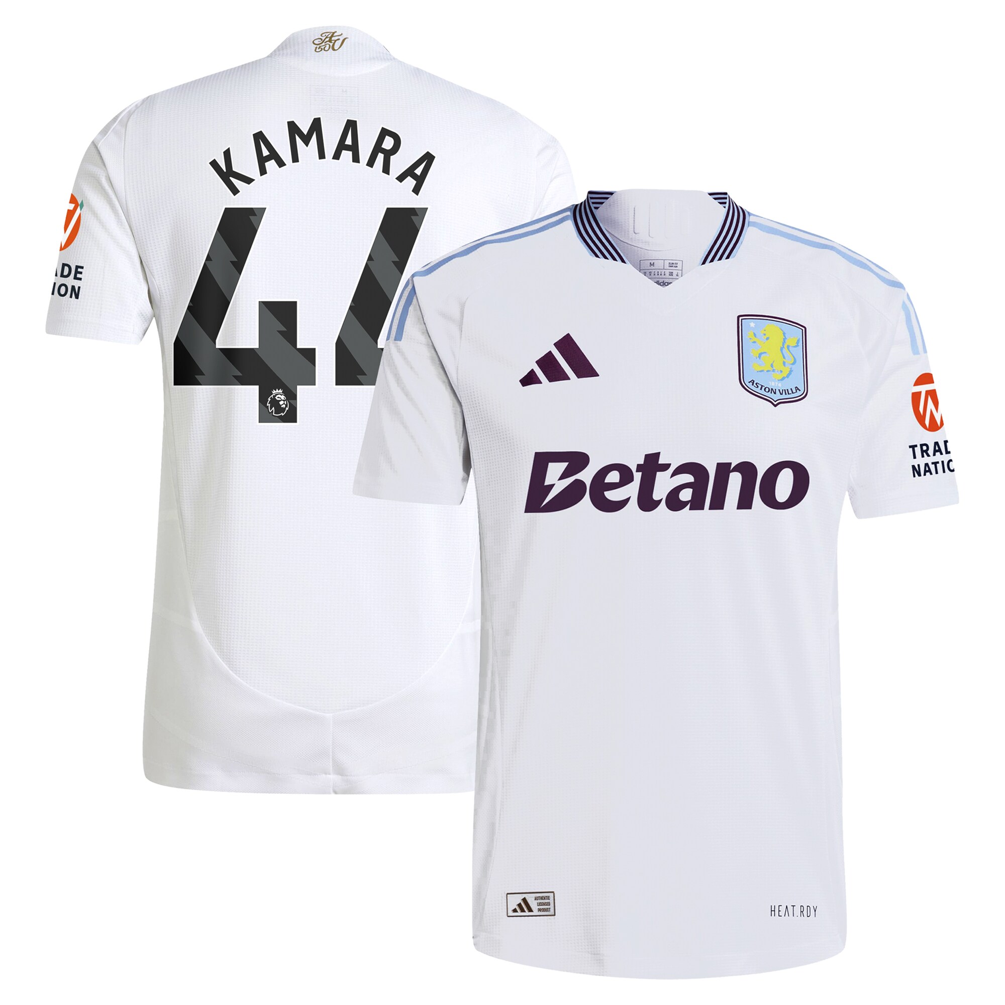 aston villa adidas away authentic shirt 2024-25 with kamara 44 printing Collection | Official Aston Villa Kits for Fans