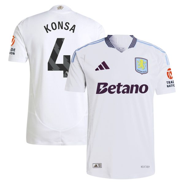 aston villa adidas away authentic shirt 2024-25 with konsa 4 printing Collection | Official Aston Villa Kits for Fans