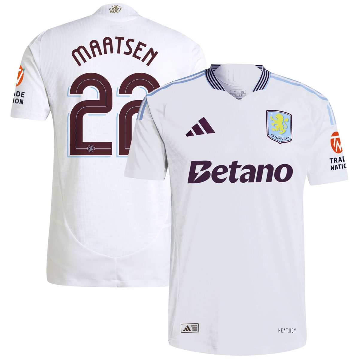 aston villa adidas away authentic shirt 2024-25 with maatsen 22 cup printing Collection | Official Aston Villa Kits for Fans