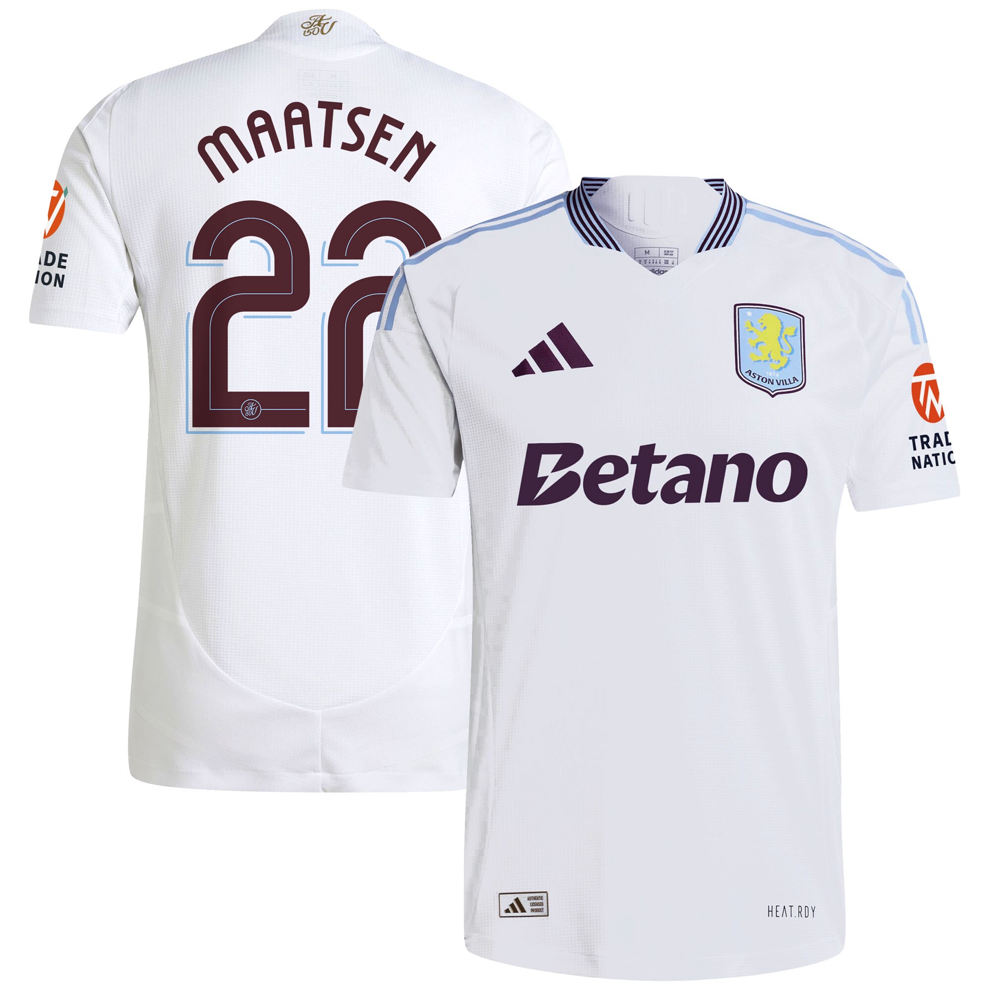 aston villa adidas away authentic shirt 2024-25 with maatsen 22 cup printing Collection | Official Aston Villa Kits for Fans