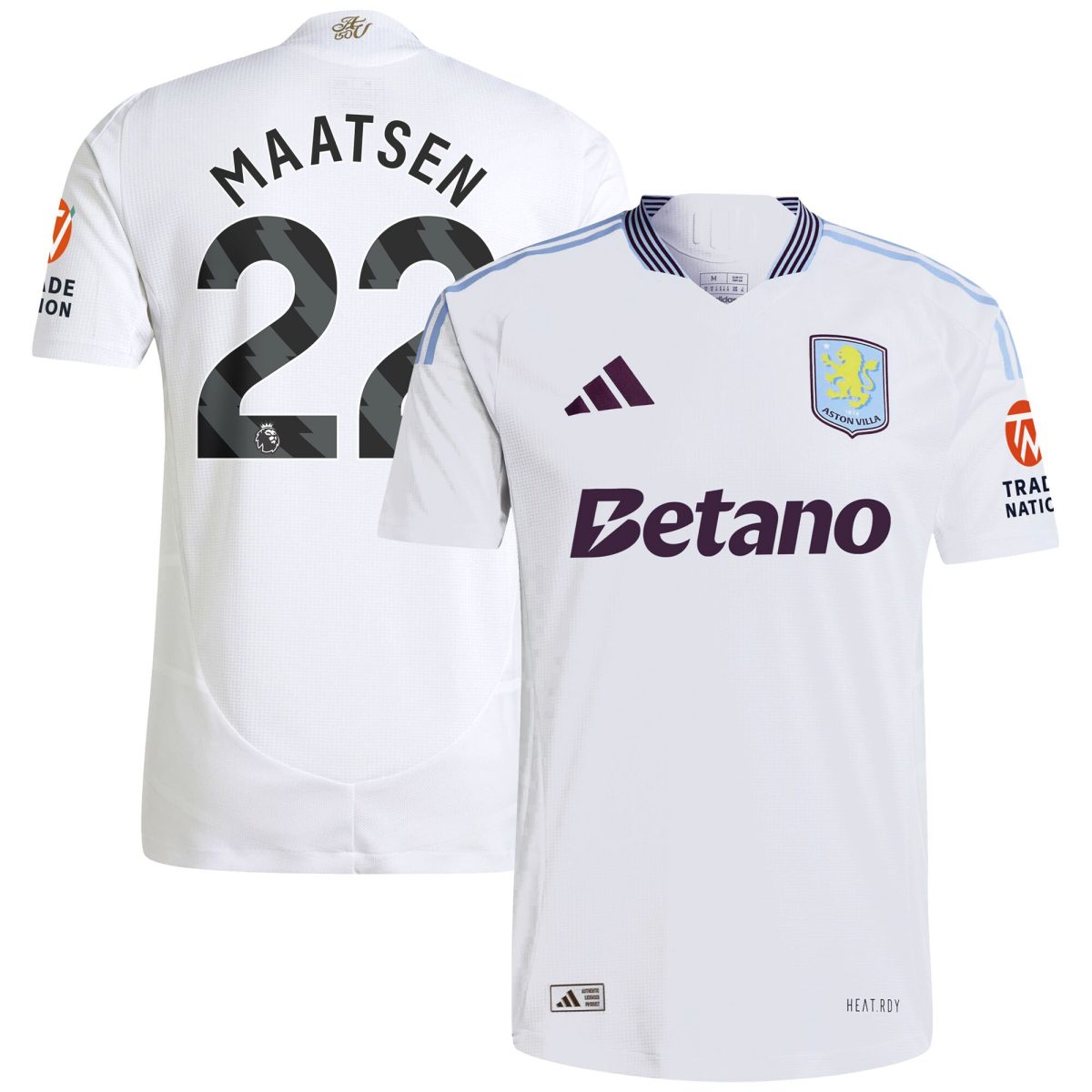 aston villa adidas away authentic shirt 2024-25 with maatsen 22 printing Collection | Official Aston Villa Kits for Fans
