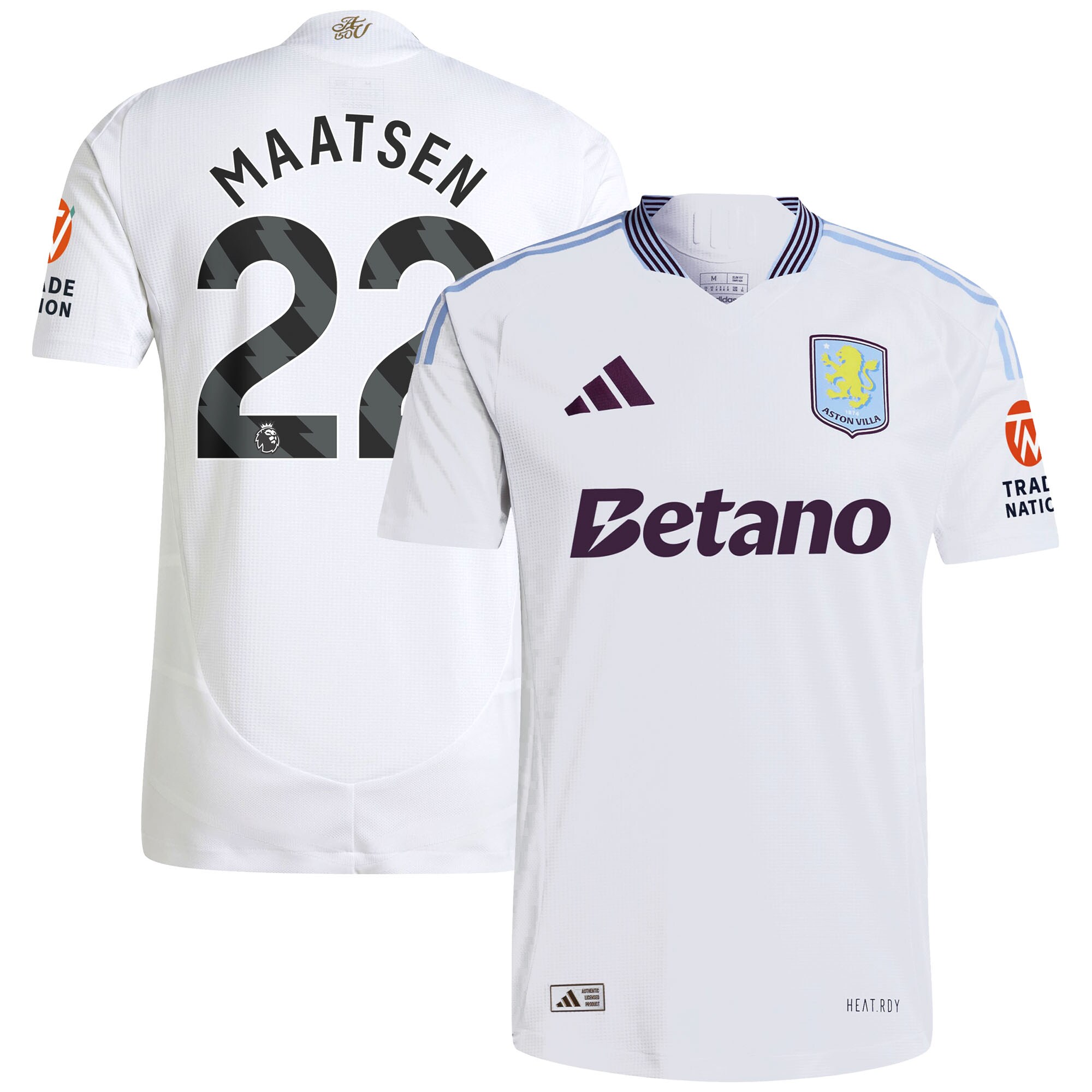 aston villa adidas away authentic shirt 2024-25 with maatsen 22 printing Collection | Official Aston Villa Kits for Fans