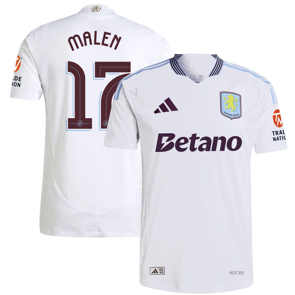 aston villa adidas away authentic shirt 2024-25 with malen 17 cup printing Collection | Official Aston Villa Kits for Fans