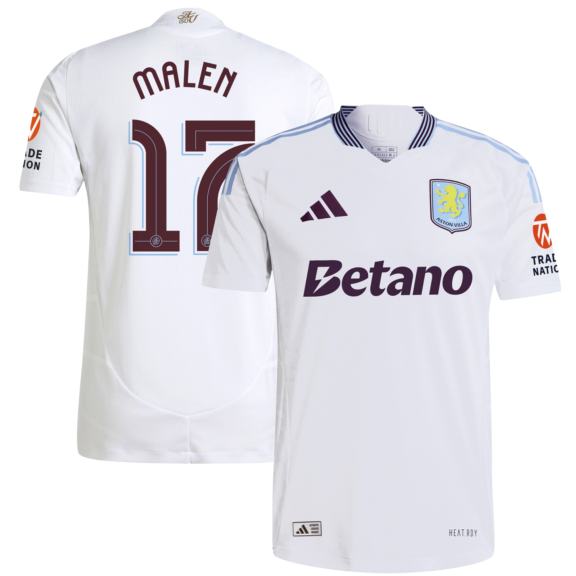 aston villa adidas away authentic shirt 2024-25 with malen 17 cup printing Collection | Official Aston Villa Kits for Fans
