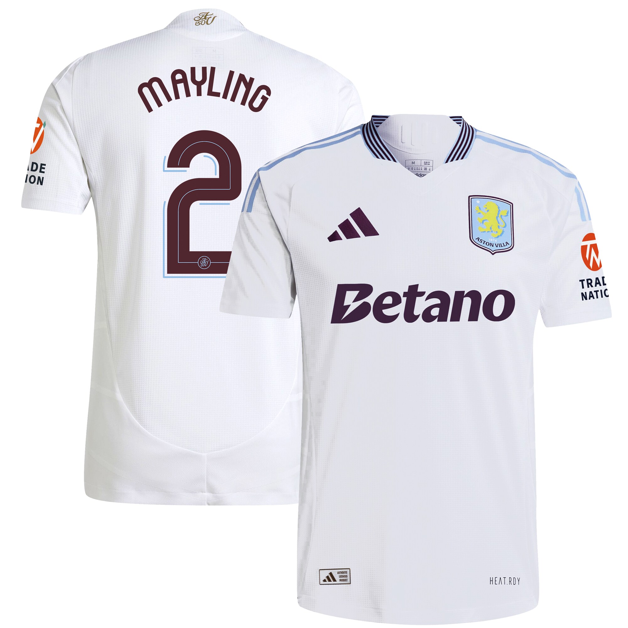aston villa adidas away authentic shirt 2024-25 with mayling 2 cup printing Collection | Official Aston Villa Kits for Fans