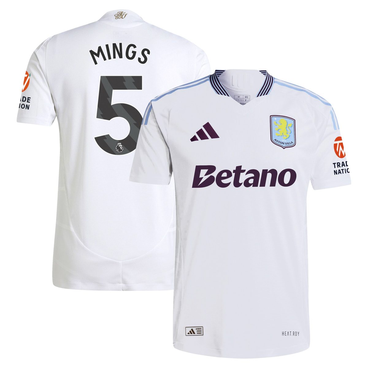 aston villa adidas away authentic shirt 2024-25 with mings 5 printing Collection | Official Aston Villa Kits for Fans