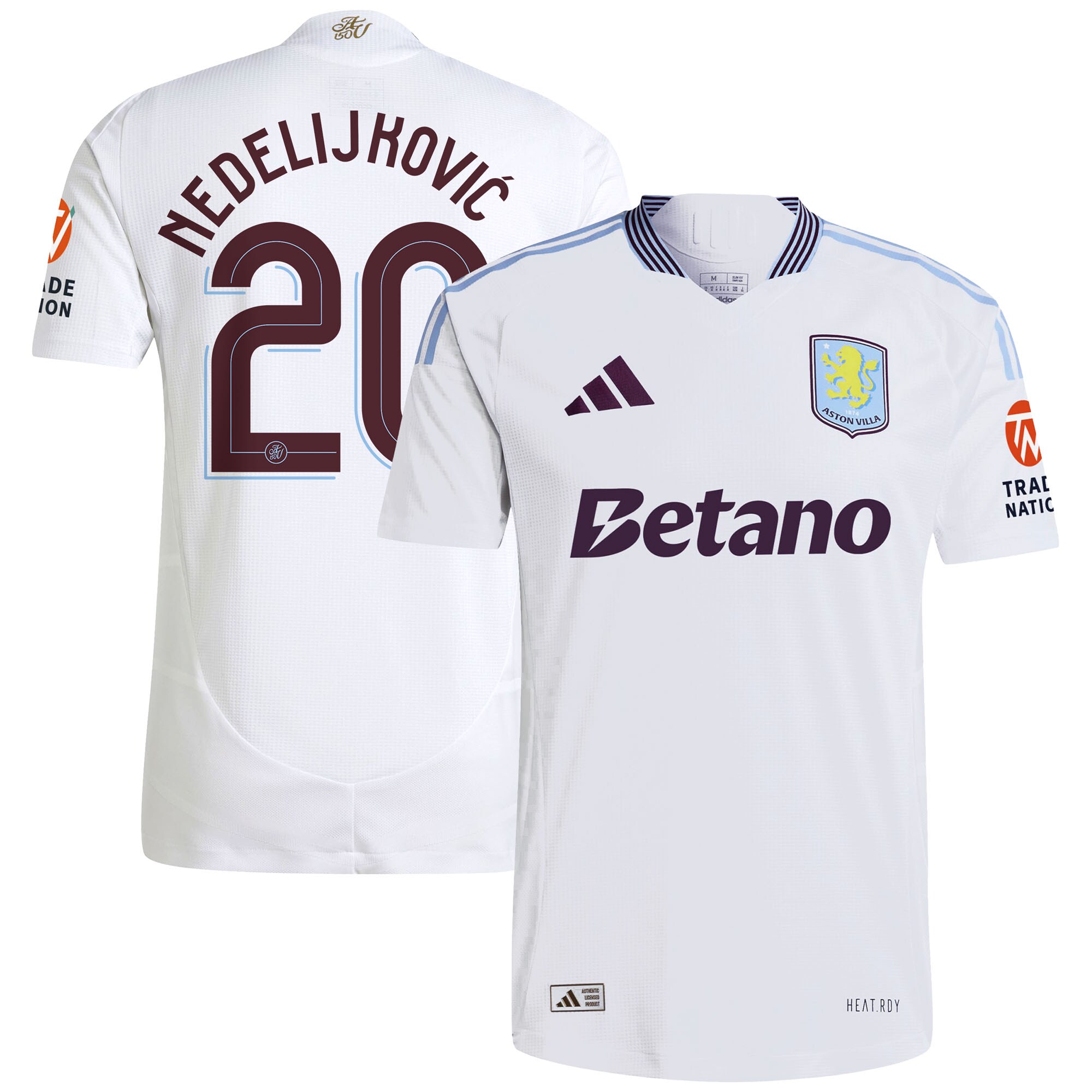 aston villa adidas away authentic shirt 2024-25 with nedeljković 20 cup printing Collection | Official Aston Villa Kits for Fans
