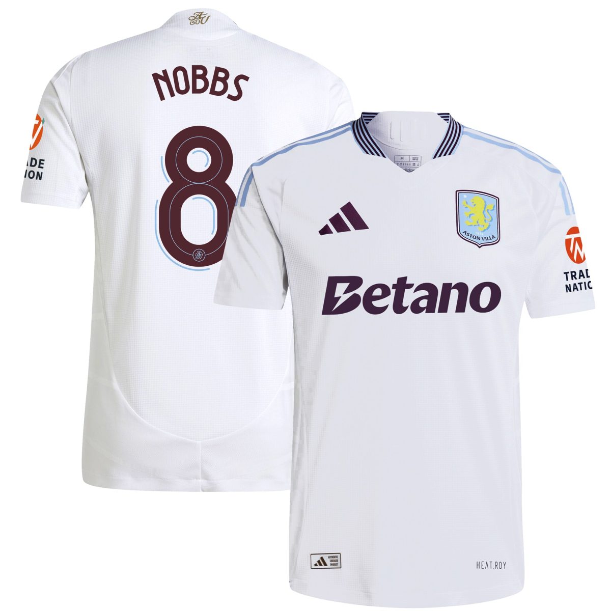 aston villa adidas away authentic shirt 2024-25 with nobbs 8 cup printing Collection | Official Aston Villa Kits for Fans