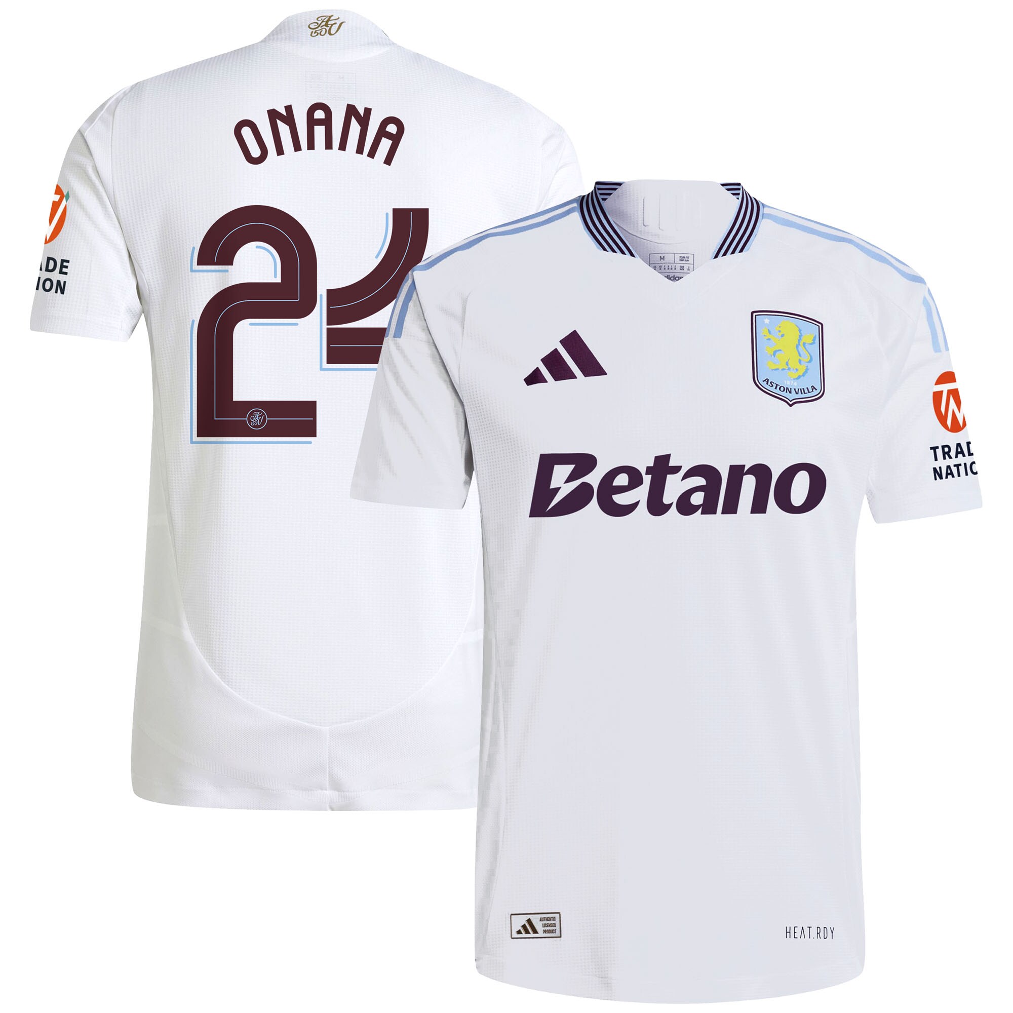 aston villa adidas away authentic shirt 2024-25 with onana 24 cup printing Collection | Official Aston Villa Kits for Fans