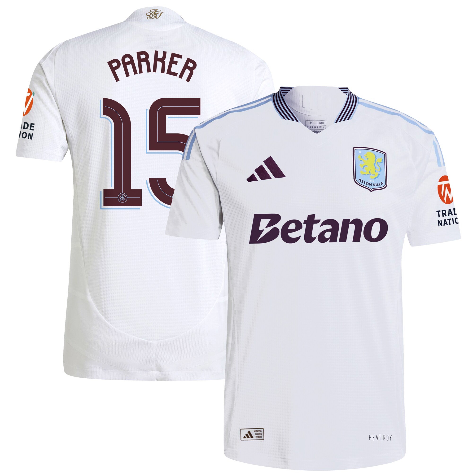 aston villa adidas away authentic shirt 2024-25 with parker 15 cup printing Collection | Official Aston Villa Kits for Fans