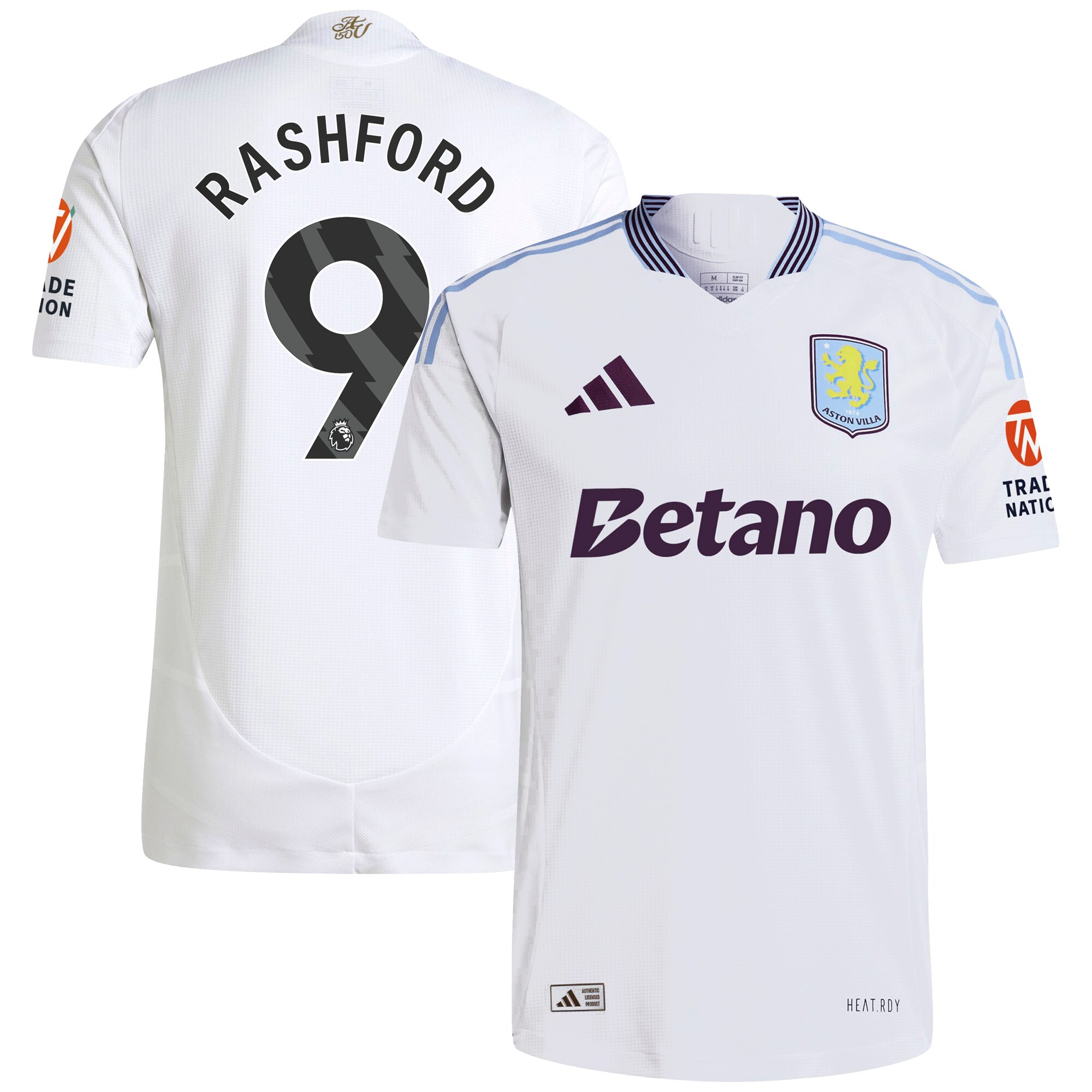 aston villa adidas away authentic shirt 2024-25 with rashford 9 printing Collection | Official Aston Villa Kits for Fans