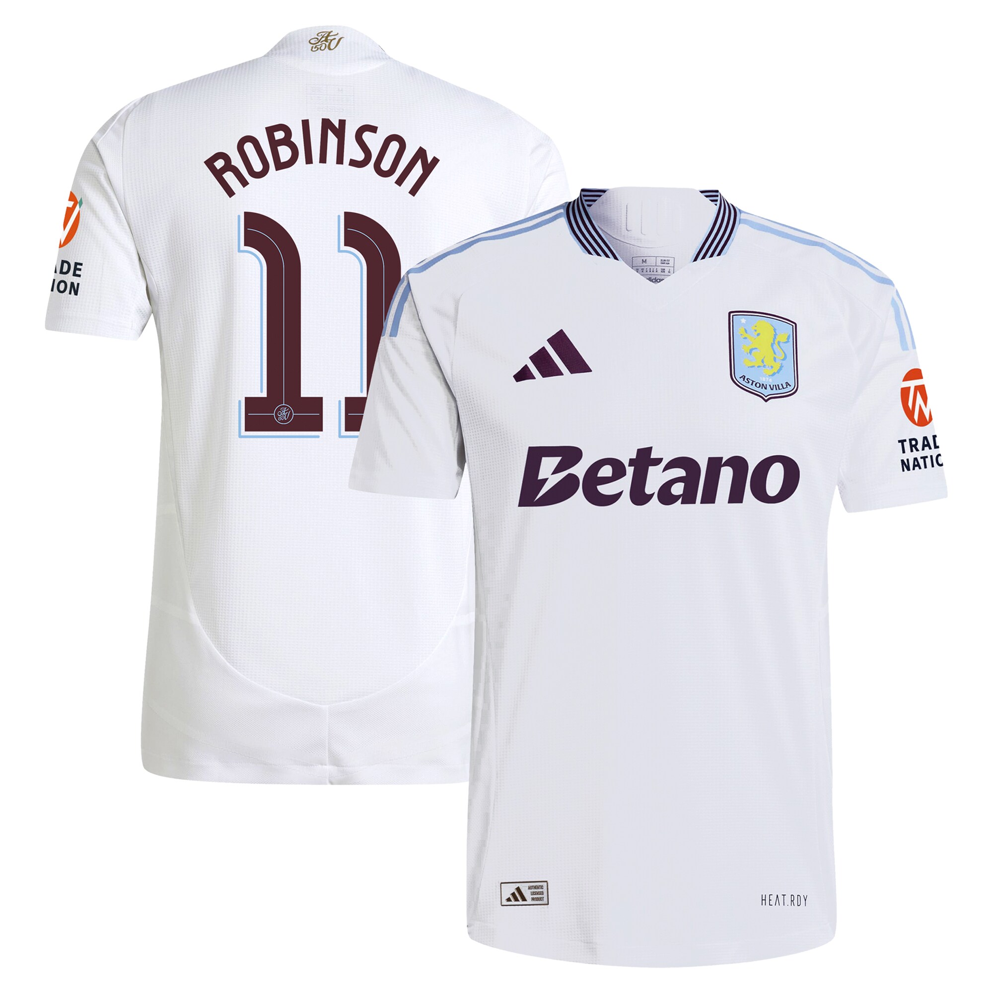 aston villa adidas away authentic shirt 2024-25 with robinson 11 cup printing Collection | Official Aston Villa Kits for Fans