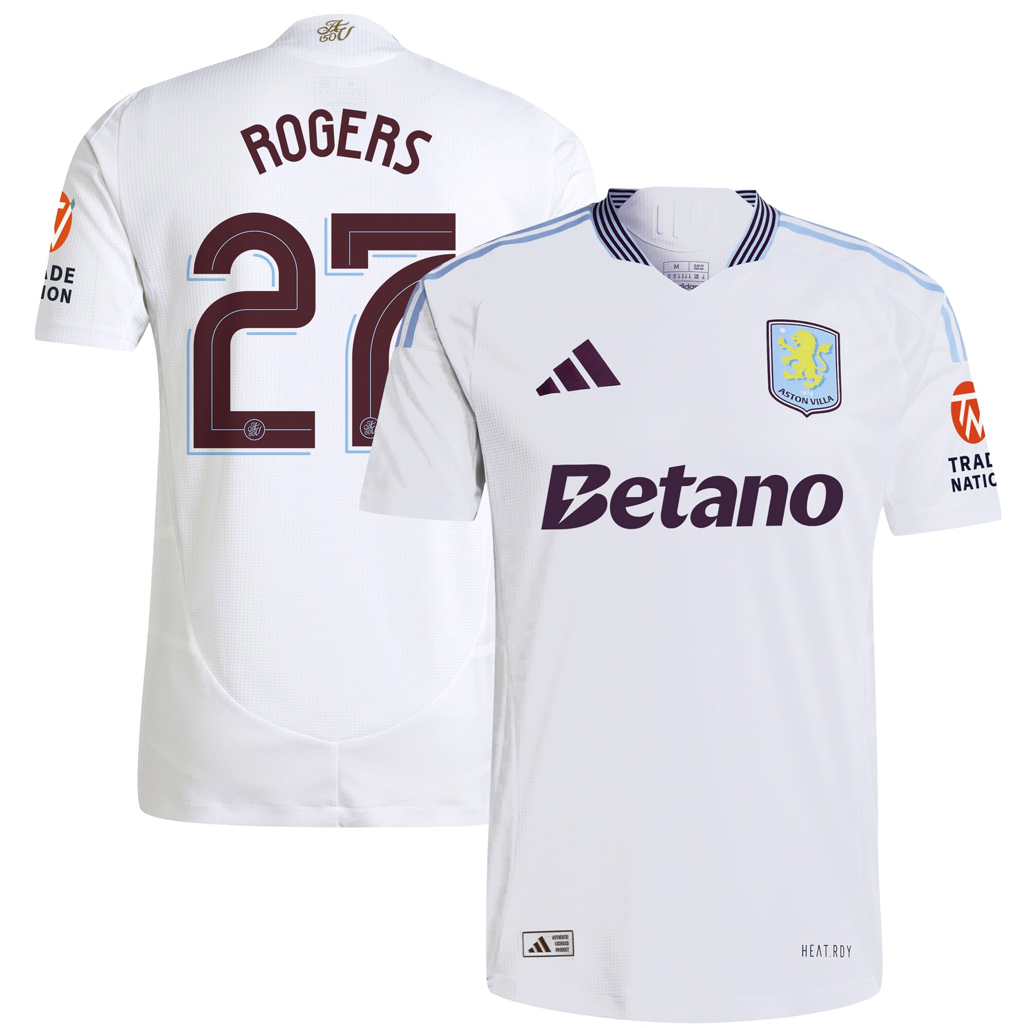 aston villa adidas away authentic shirt 2024-25 with rogers 27 cup printing Collection | Official Aston Villa Kits for Fans