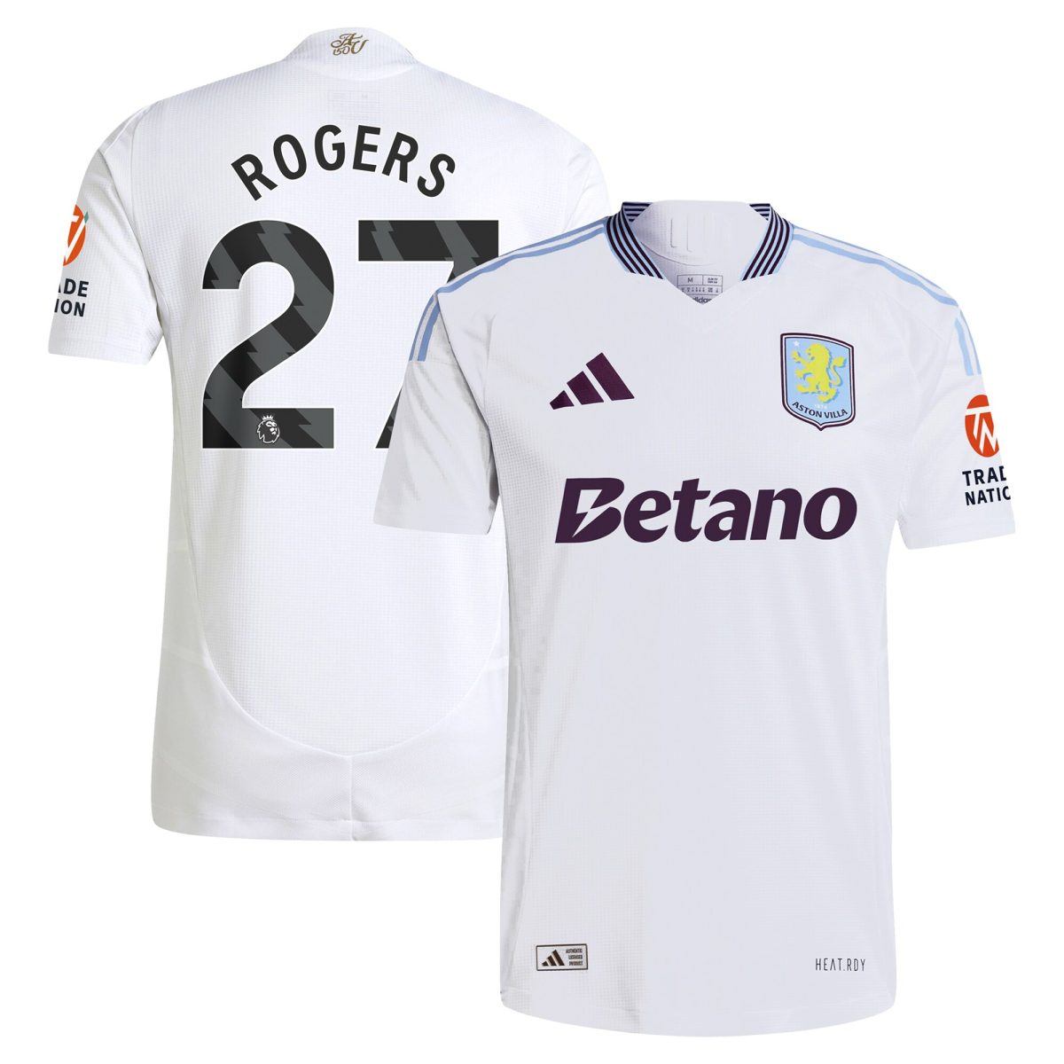 aston villa adidas away authentic shirt 2024-25 with rogers 27 printing Collection | Official Aston Villa Kits for Fans