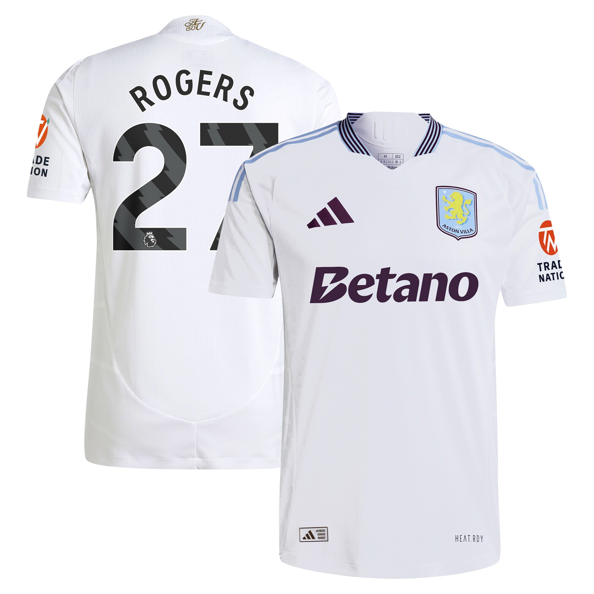 aston villa adidas away authentic shirt 2024-25 with rogers 27 printing Collection | Official Aston Villa Kits for Fans