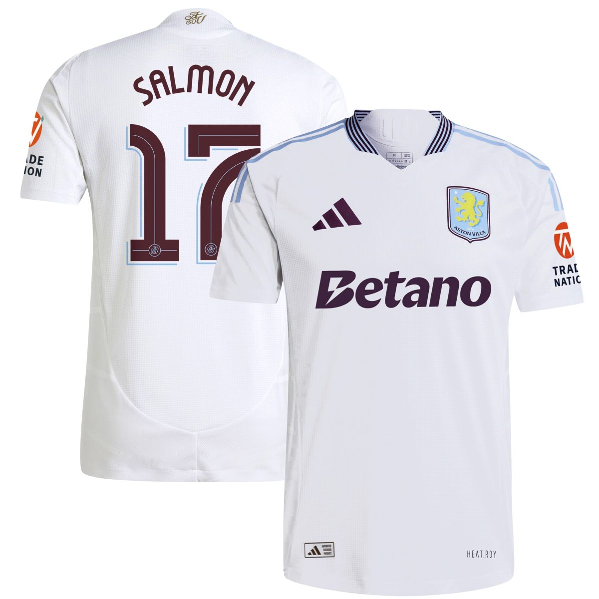 aston villa adidas away authentic shirt 2024-25 with salmon 17 cup printing Collection | Official Aston Villa Kits for Fans