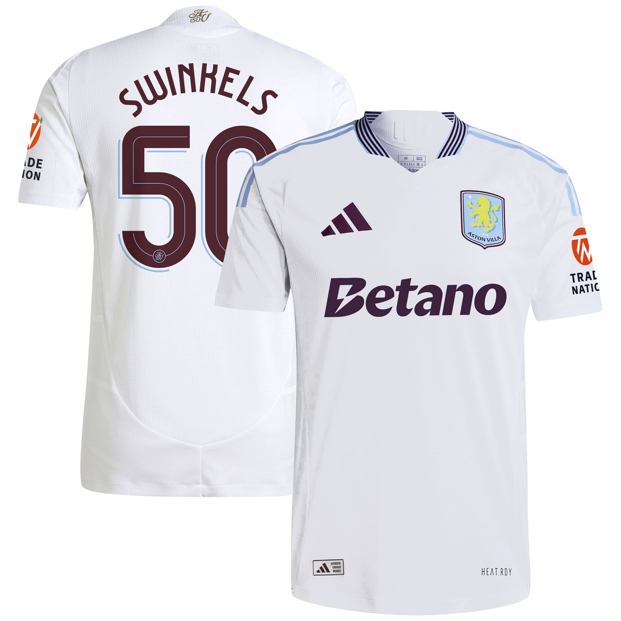 aston villa adidas away authentic shirt 2024-25 with swinkels 50 cup printing Collection | Official Aston Villa Kits for Fans