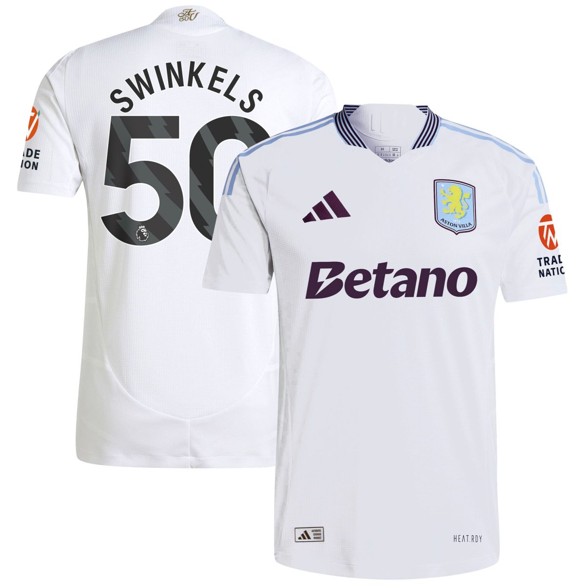 aston villa adidas away authentic shirt 2024-25 with swinkels 50 printing Collection | Official Aston Villa Kits for Fans