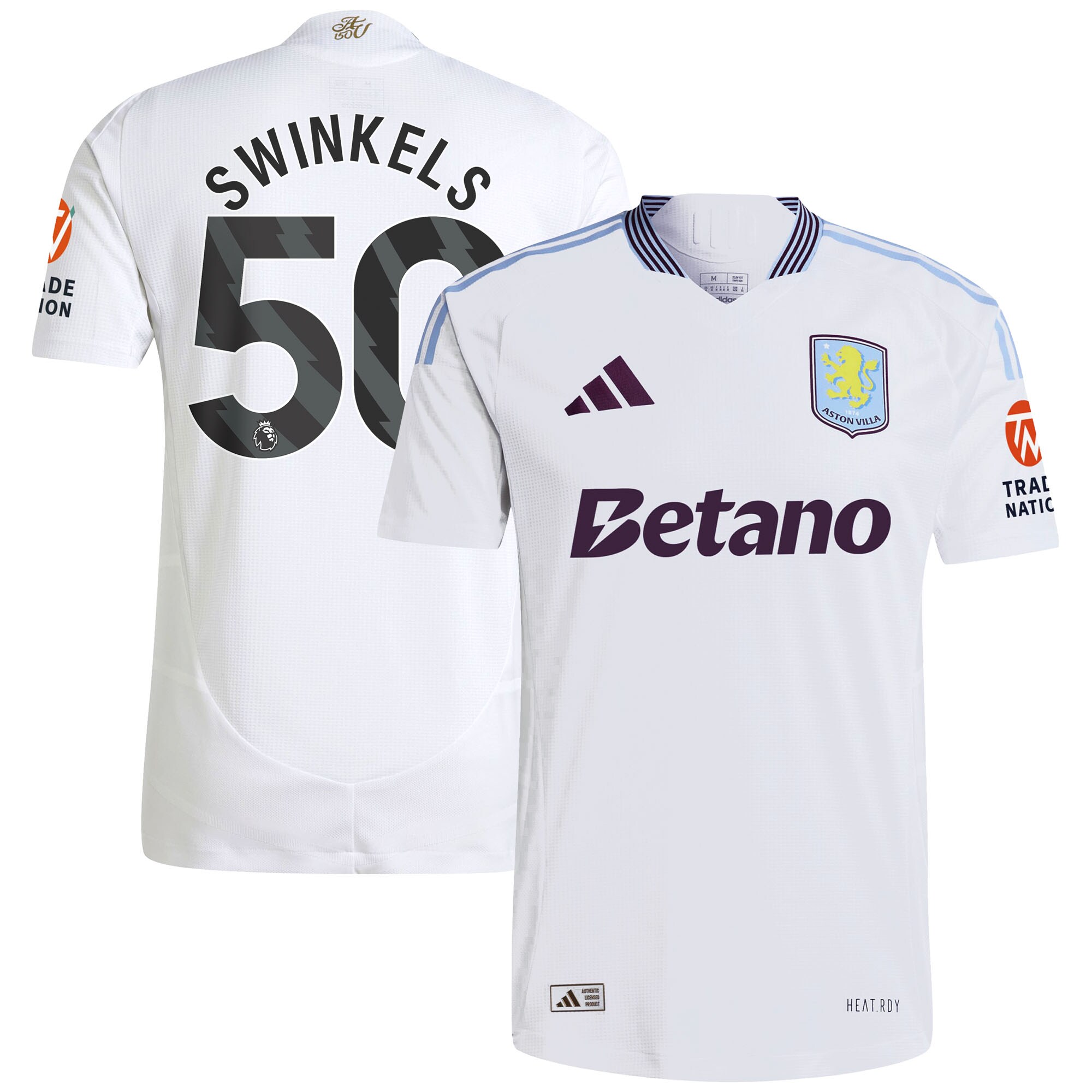 aston villa adidas away authentic shirt 2024-25 with swinkels 50 printing Collection | Official Aston Villa Kits for Fans