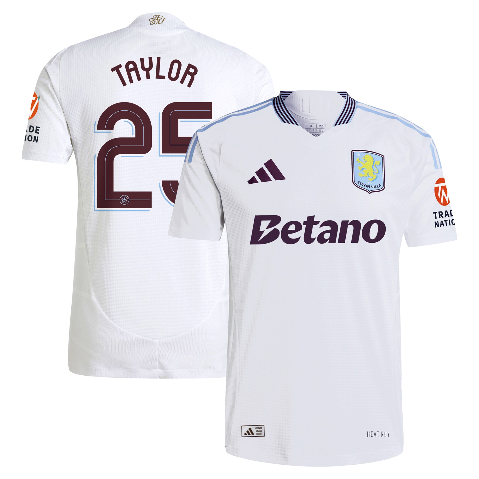 aston villa adidas away authentic shirt 2024-25 with taylor 25 cup printing Collection | Official Aston Villa Kits for Fans