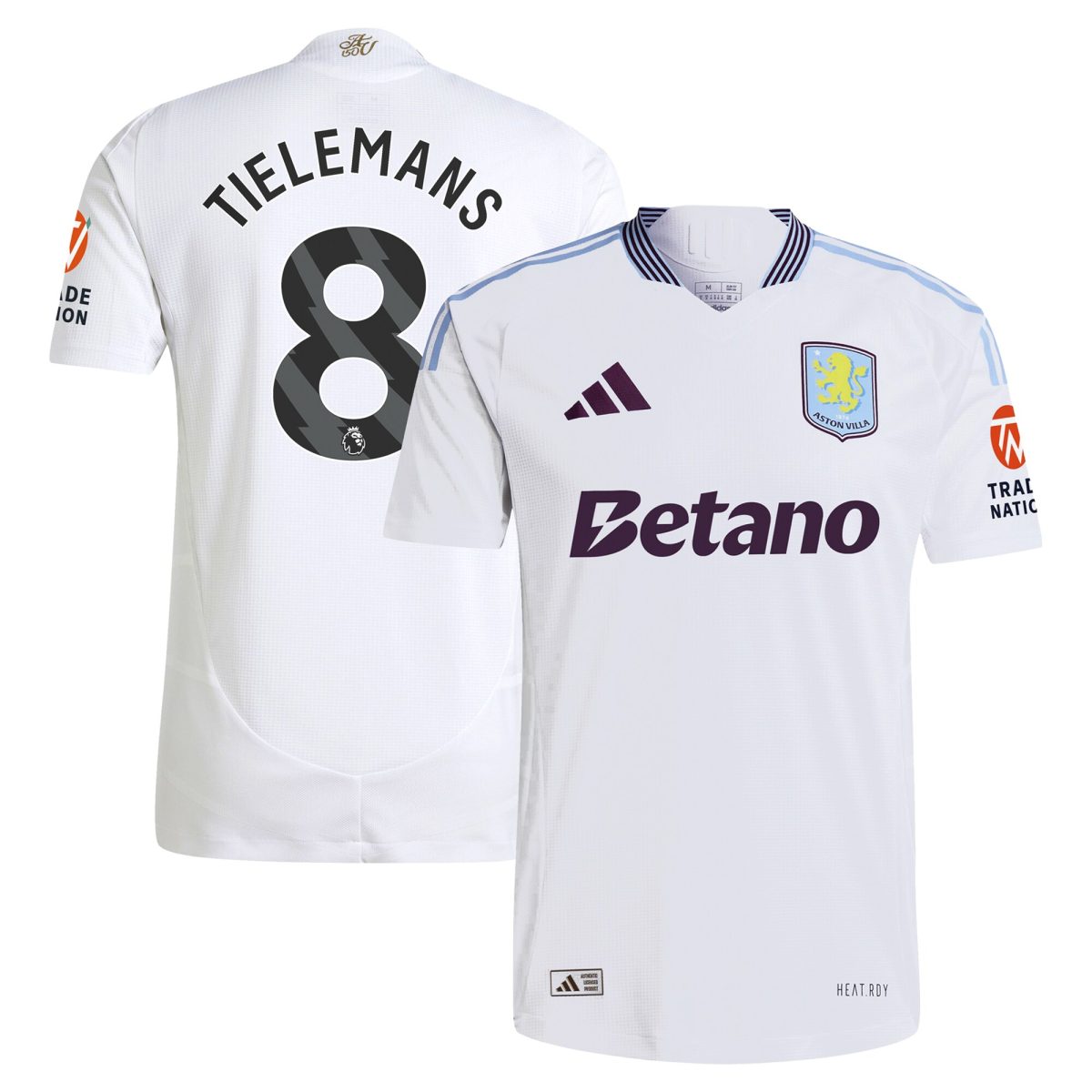 aston villa adidas away authentic shirt 2024-25 with tielemans 8 printing Collection | Official Aston Villa Kits for Fans