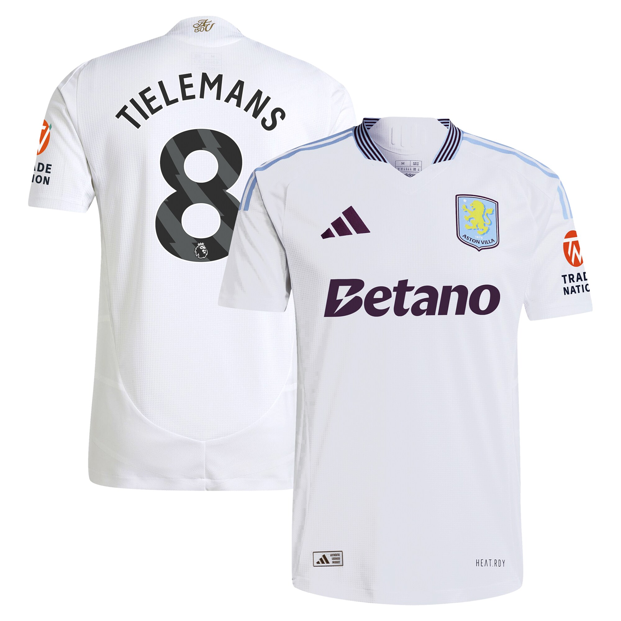 aston villa adidas away authentic shirt 2024-25 with tielemans 8 printing Collection | Official Aston Villa Kits for Fans