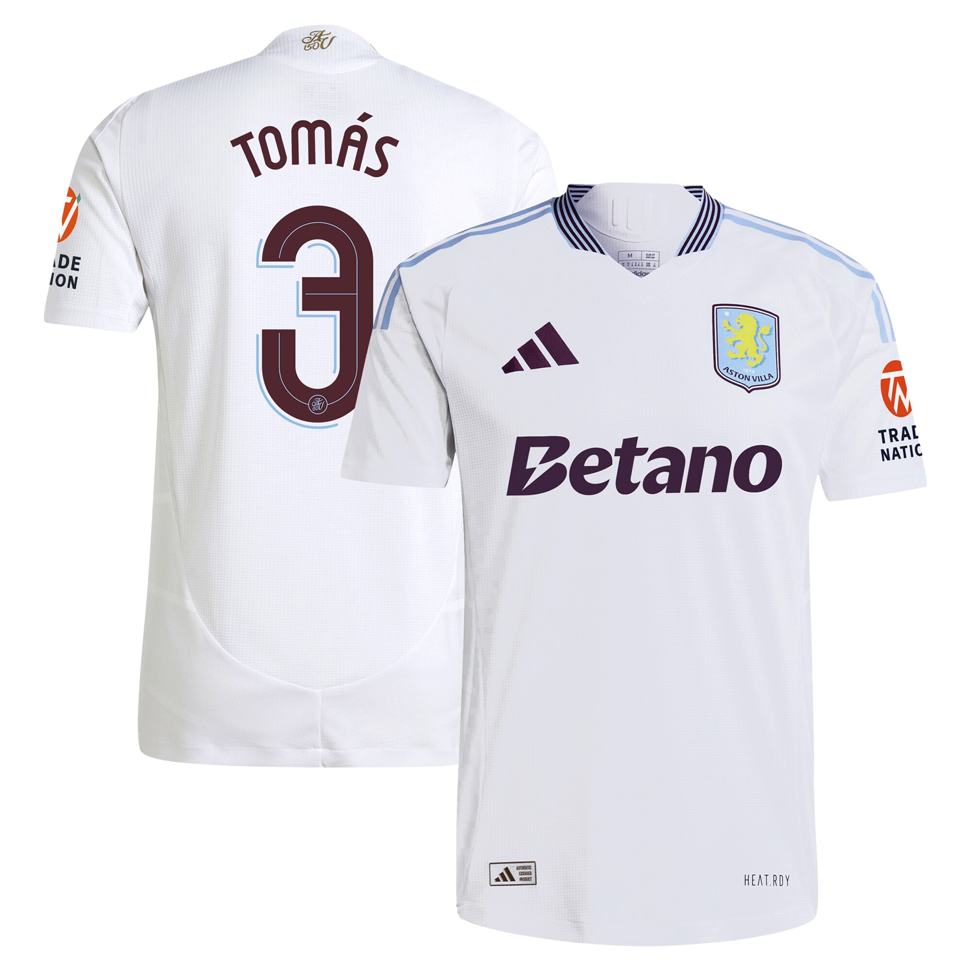 aston villa adidas away authentic shirt 2024-25 with tomás 3 cup printing Collection | Official Aston Villa Kits for Fans