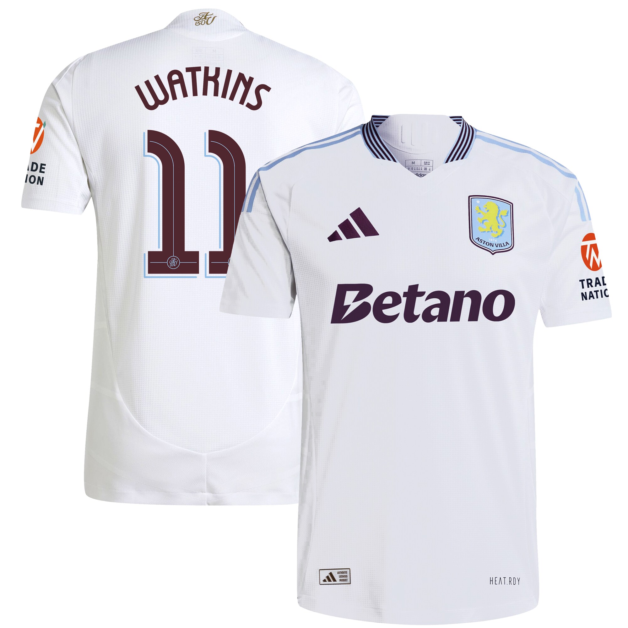 aston villa adidas away authentic shirt 2024-25 with watkins 11 cup printing Collection | Official Aston Villa Kits for Fans